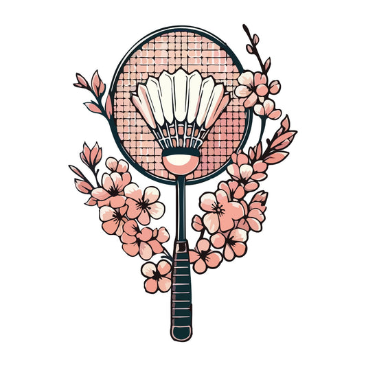 Badminton Cherry Blossoms T-shirt