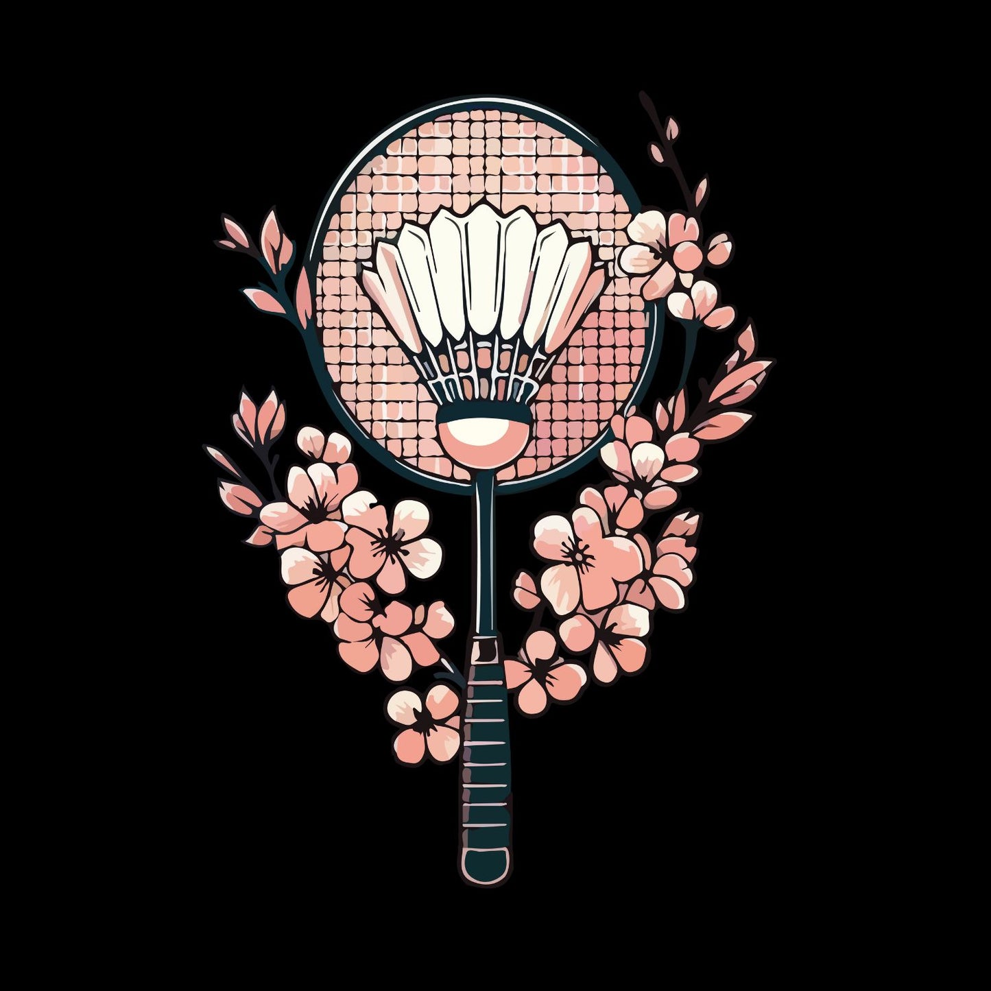 Badminton Cherry Blossoms T-shirt