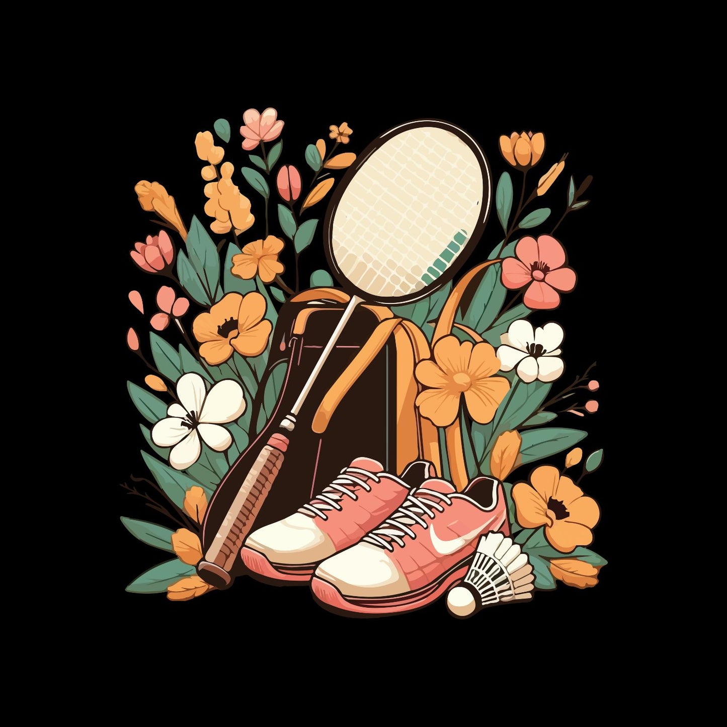 Retro Badminton T-shirt