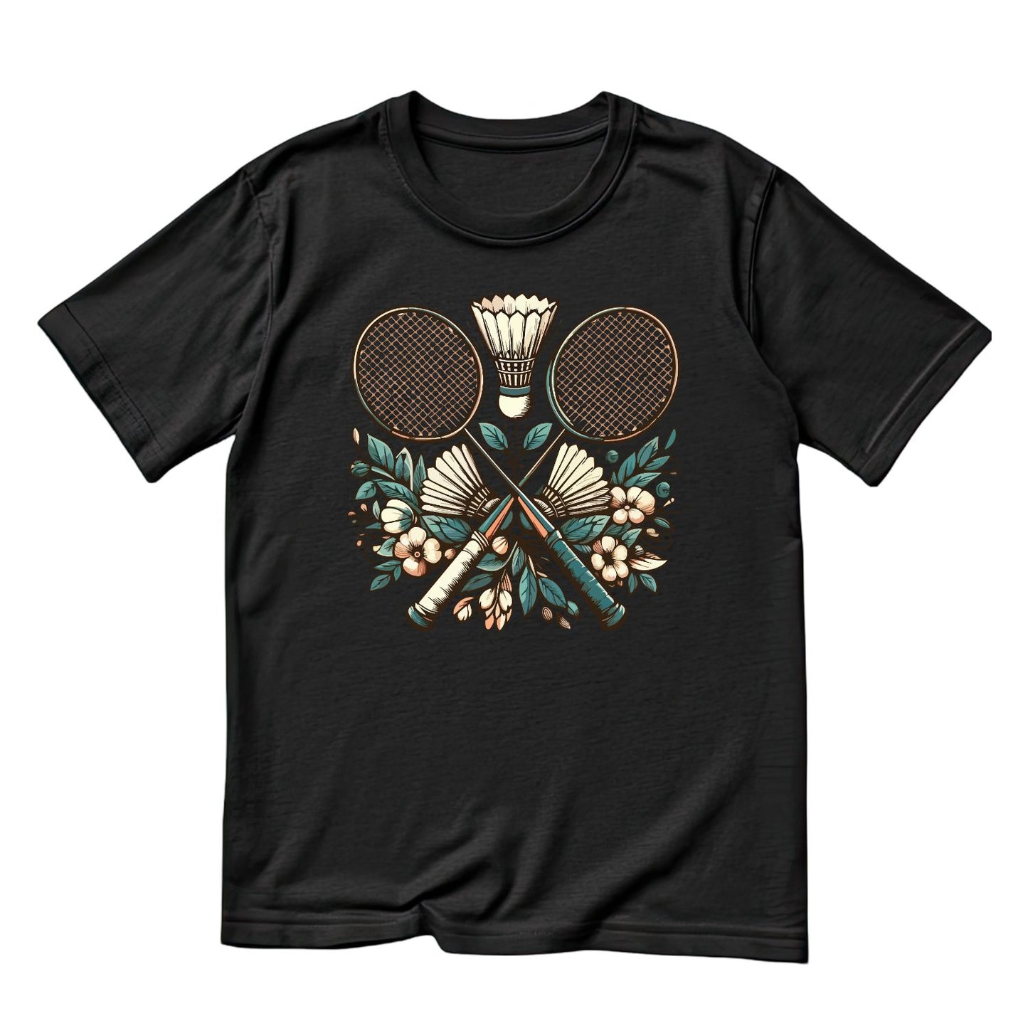 Floral Crossed Badminton T-shirt
