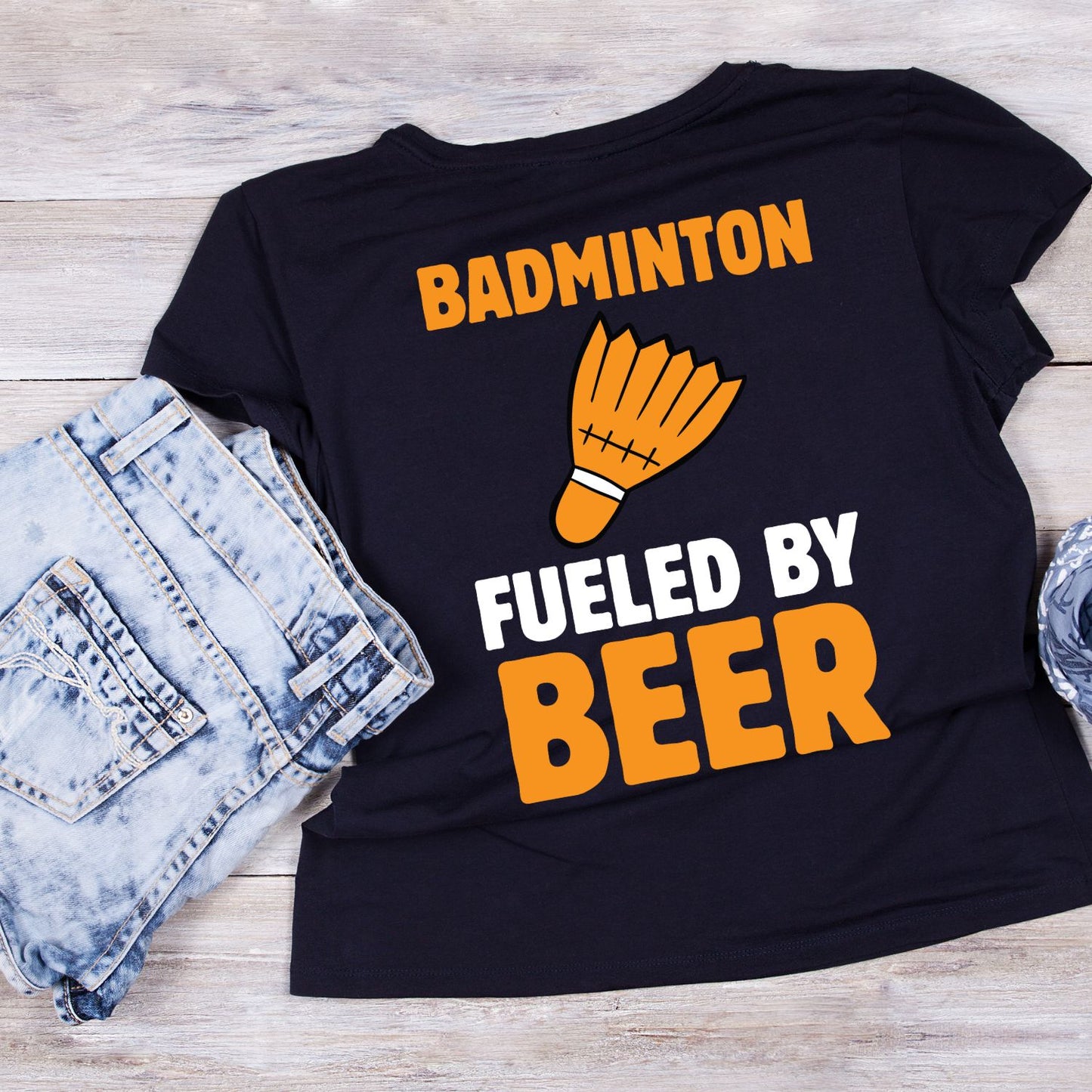Badminton Fueled By Beer T-shirt