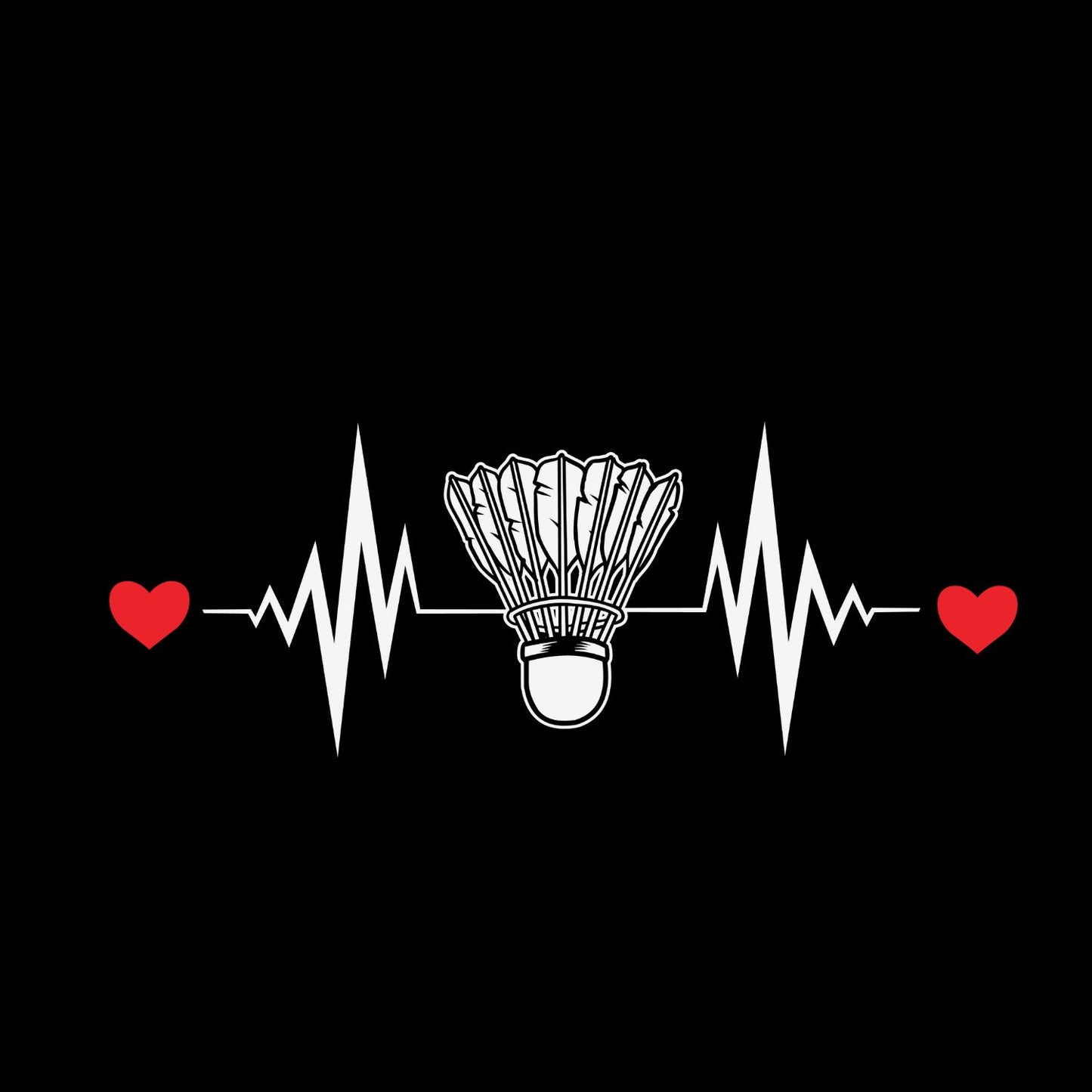 Shuttlecock Heartbeat Badminton T-shirt
