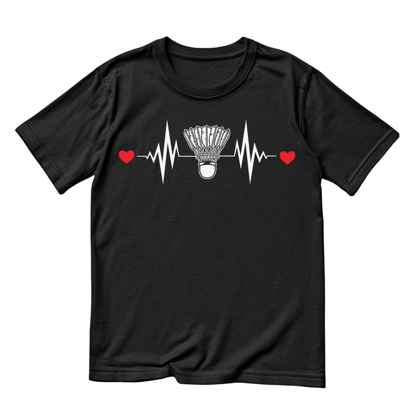 Shuttlecock Heartbeat Badminton T-shirt