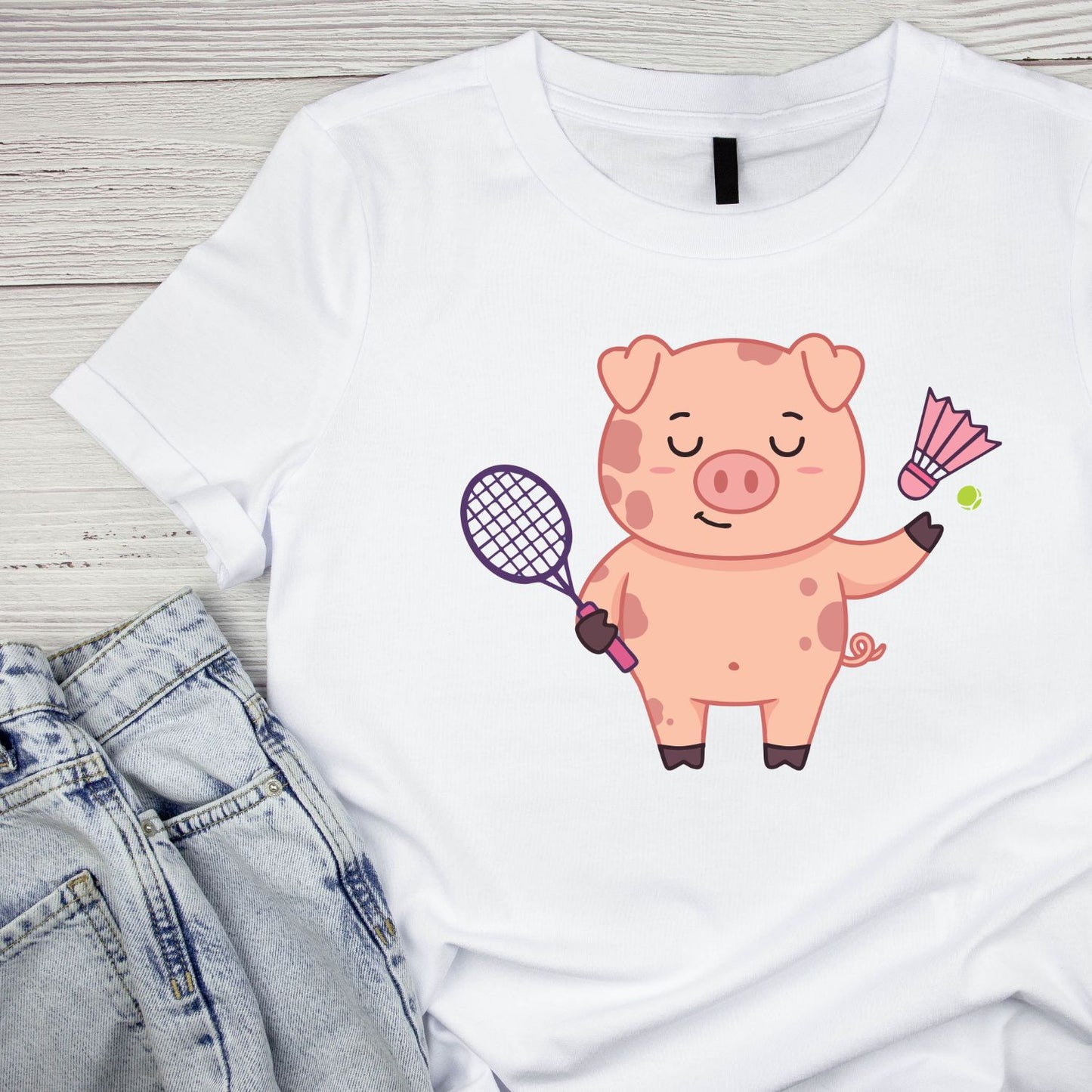 Pig Badminton T-shirt