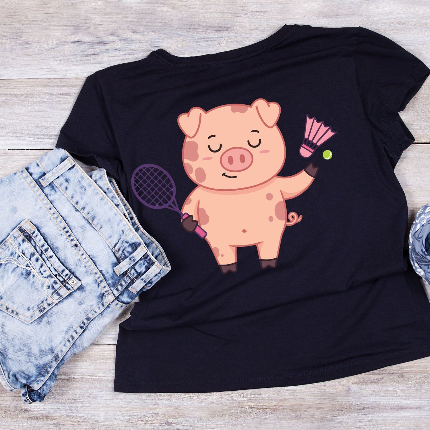 Pig Badminton T-shirt