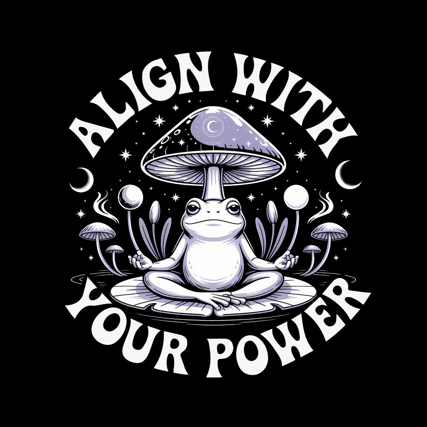 Align With Your Power Meditating Frog T-shirt