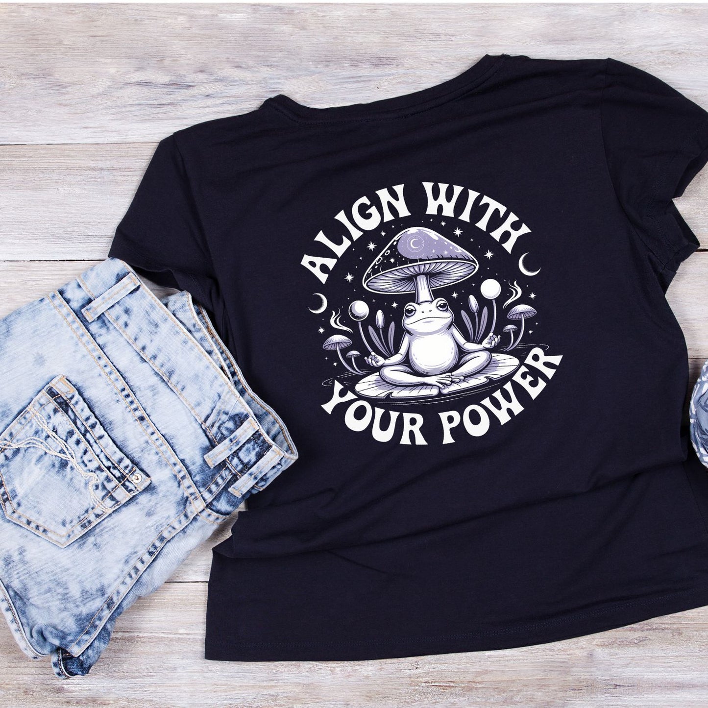Align With Your Power Meditating Frog T-shirt
