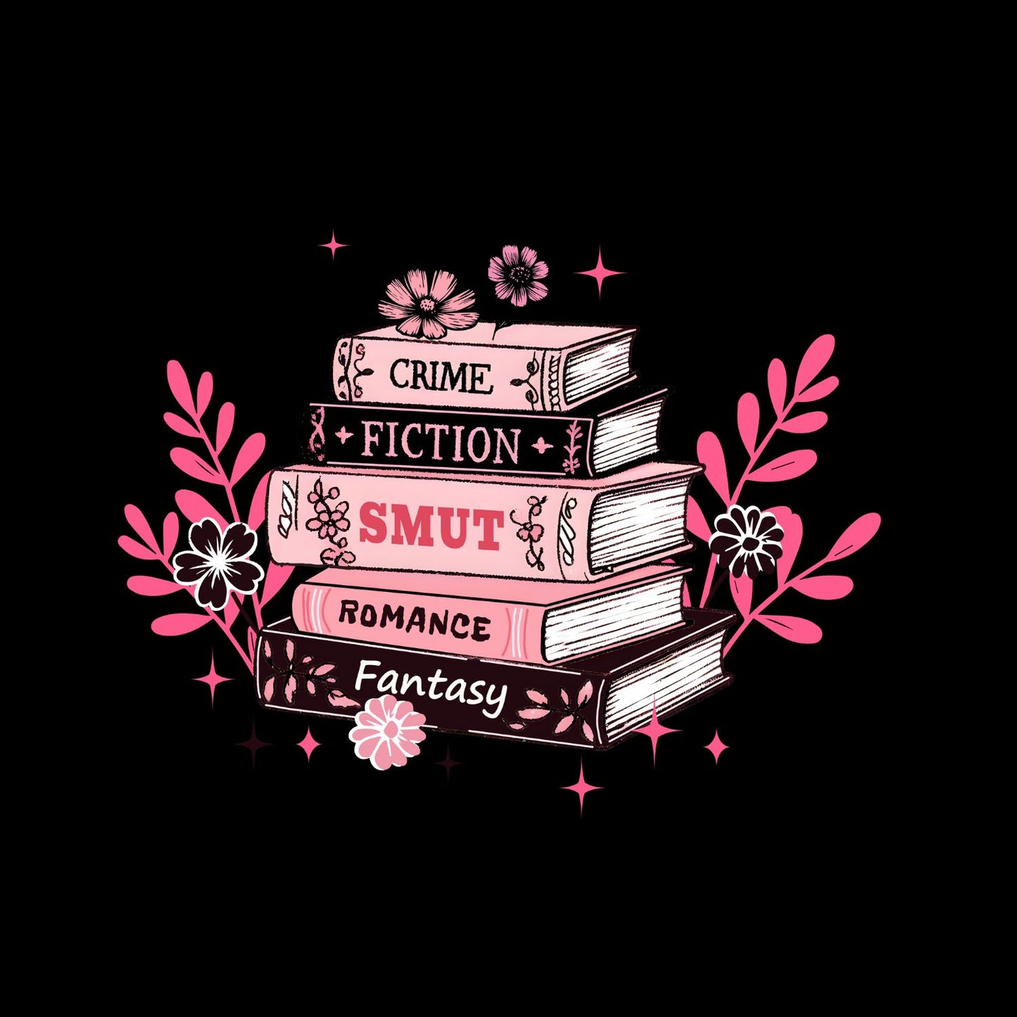 Crime Fiction Smut Romance Fantasy Book T-shirt