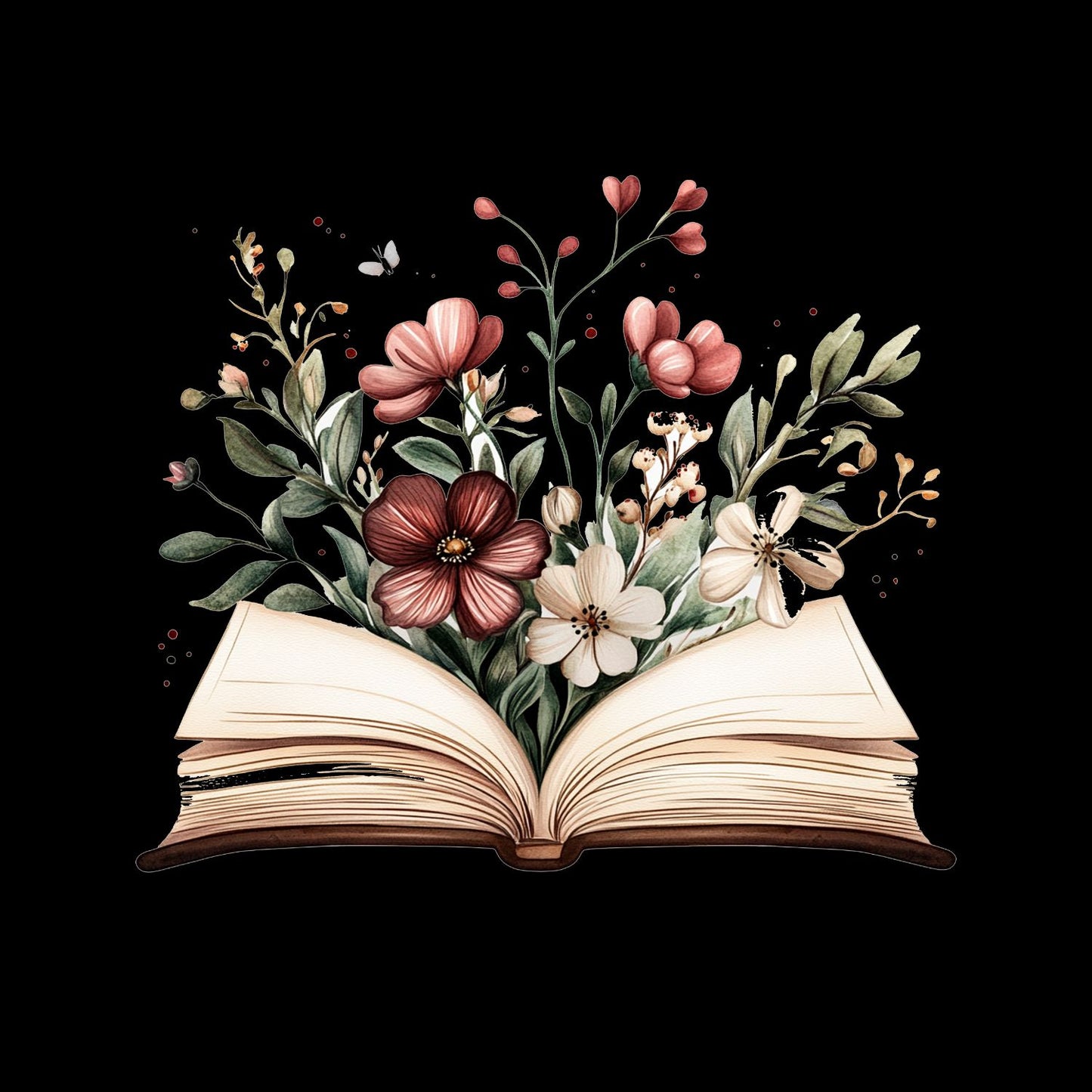 Open Book Floral T-shirt