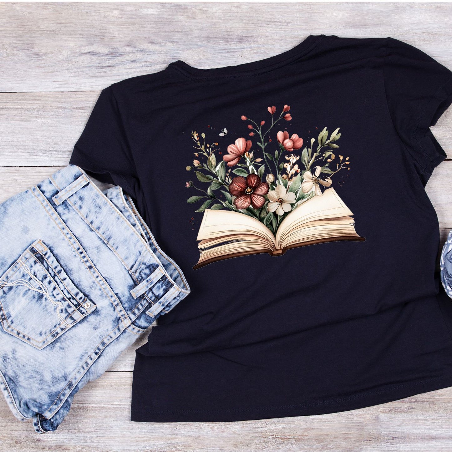 Open Book Floral T-shirt