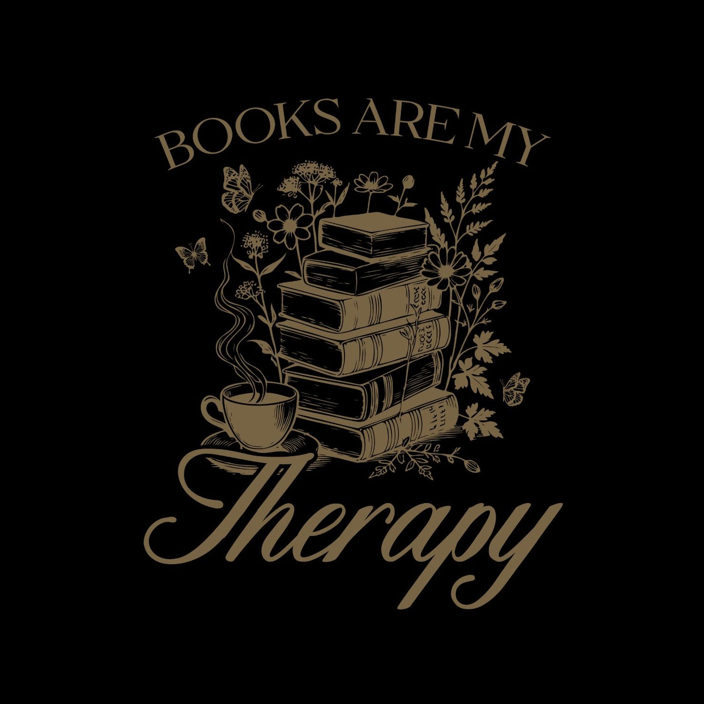 Books Are My Therapy T-shirt