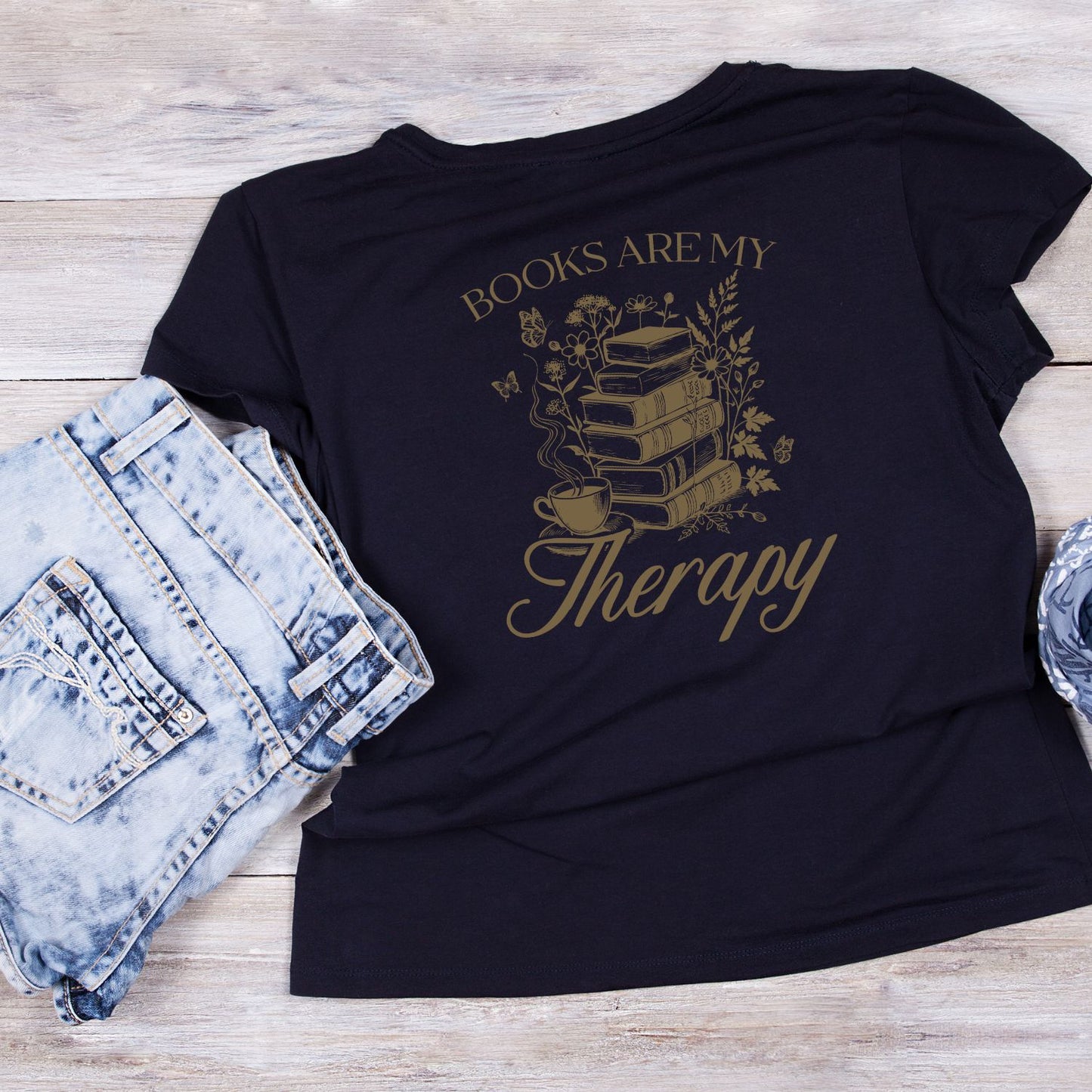 Books Are My Therapy T-shirt