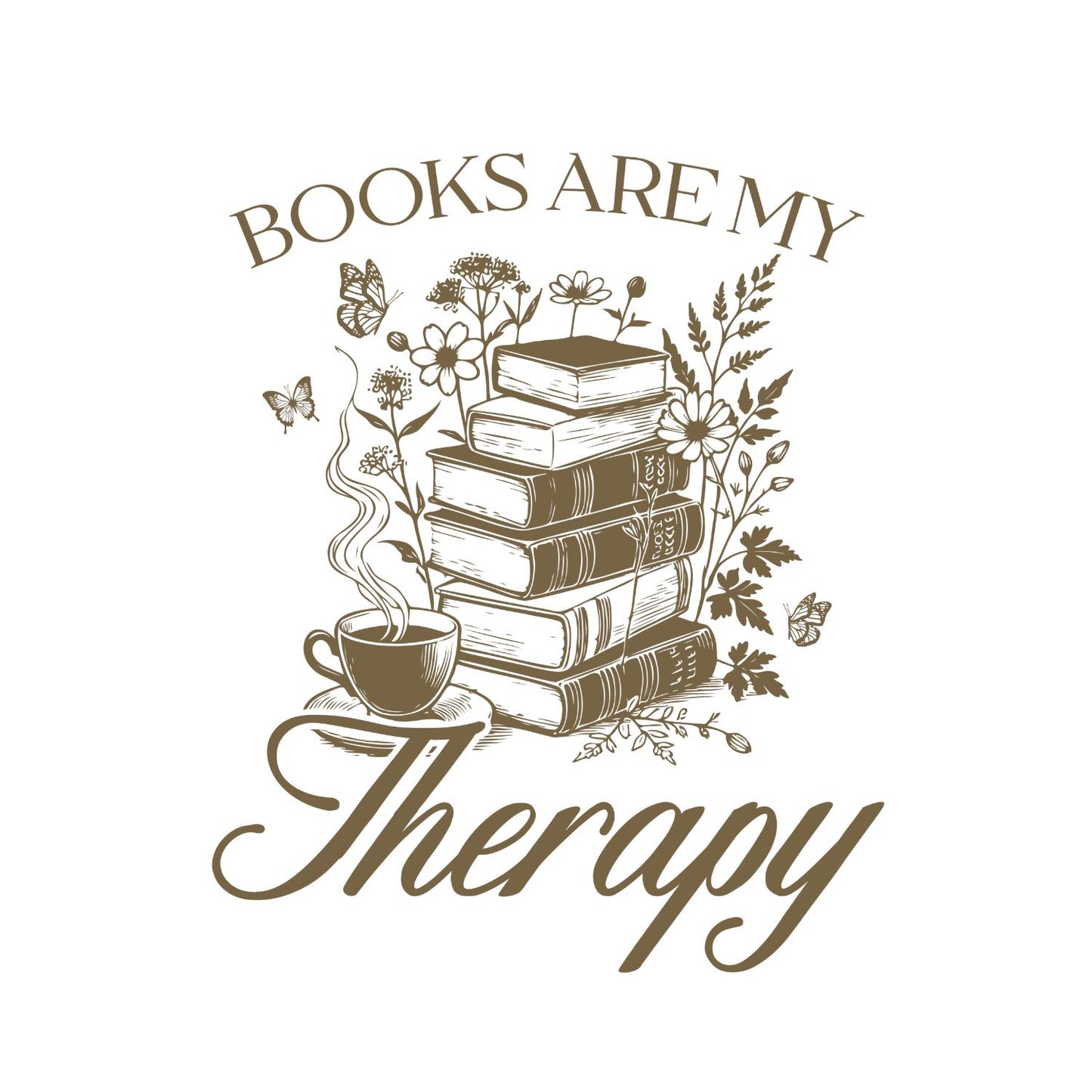 Books Are My Therapy T-shirt