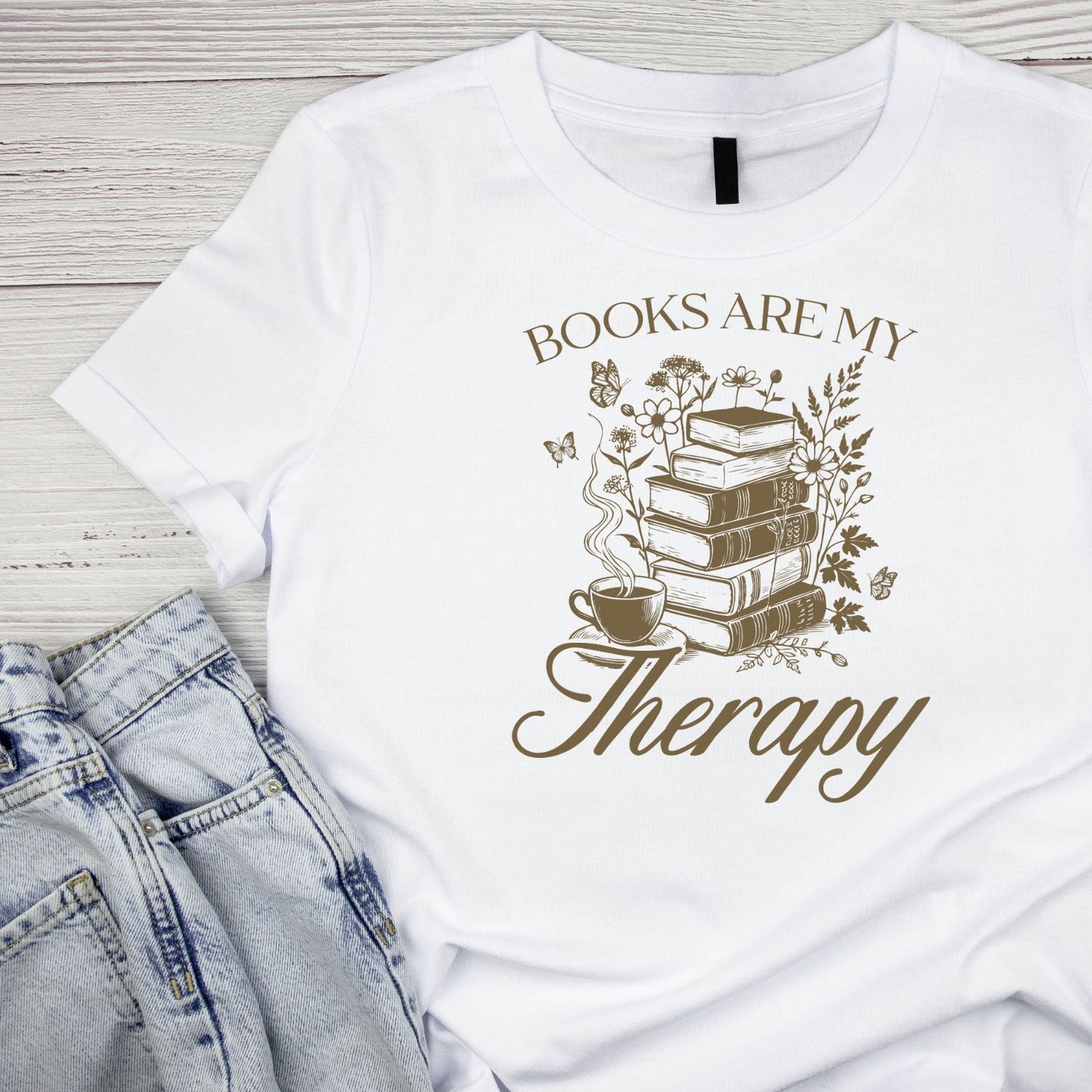 Books Are My Therapy T-shirt
