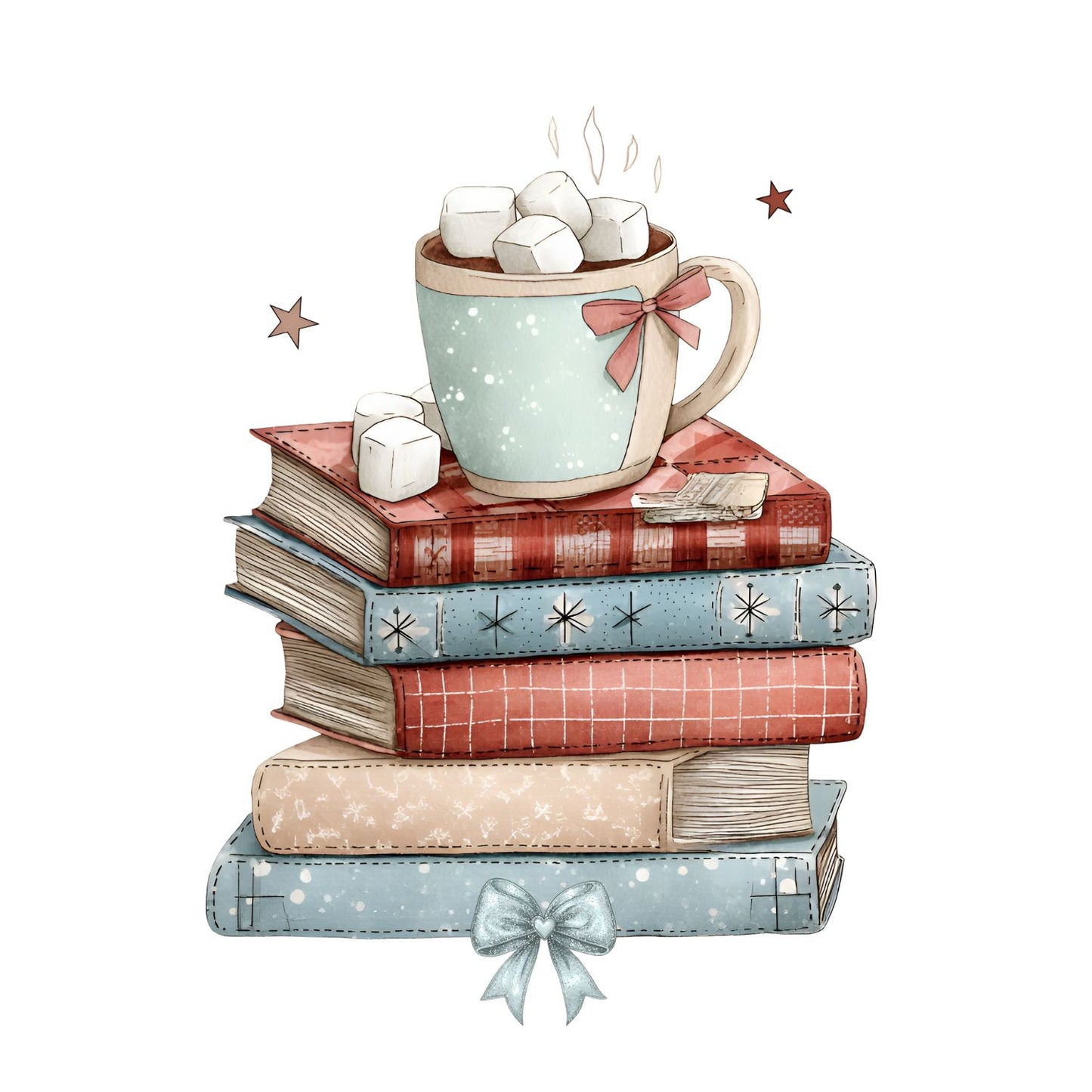 Hot Chocolate on Stacked Books T-shirt