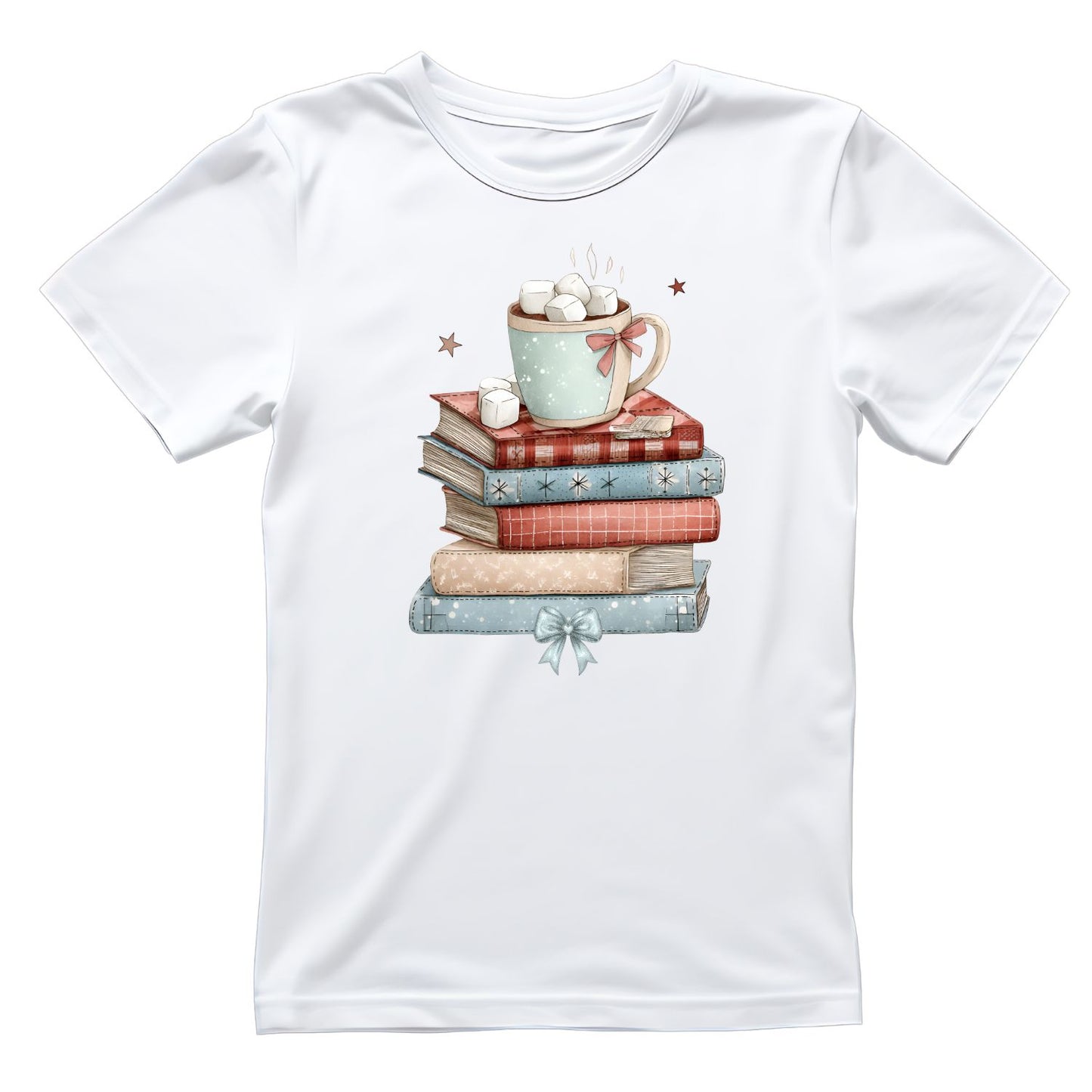 Hot Chocolate on Stacked Books T-shirt