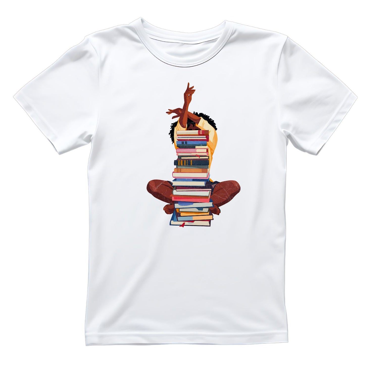 Woman With Stack of Books T-shirt