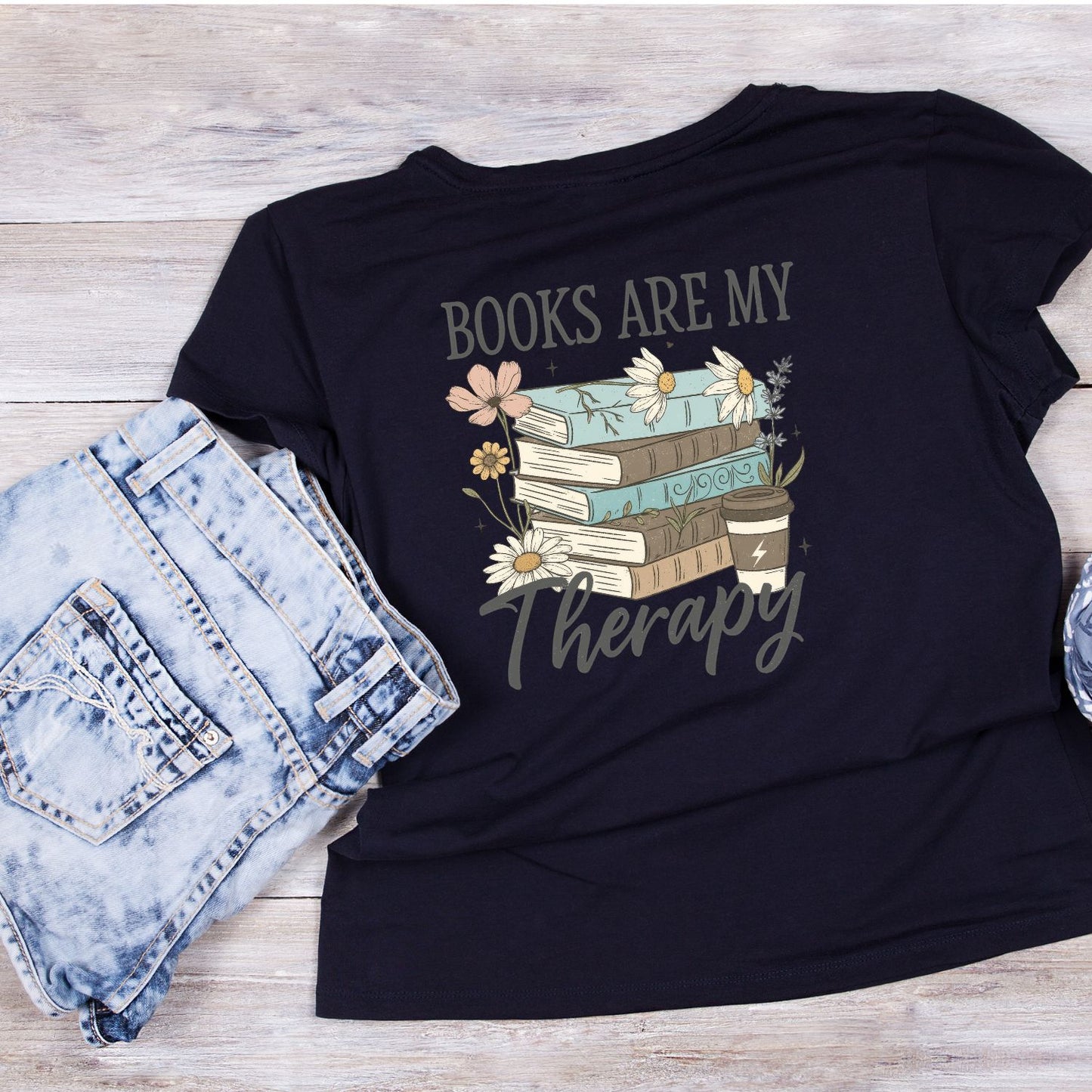 Books Are My Therapy T-shirt