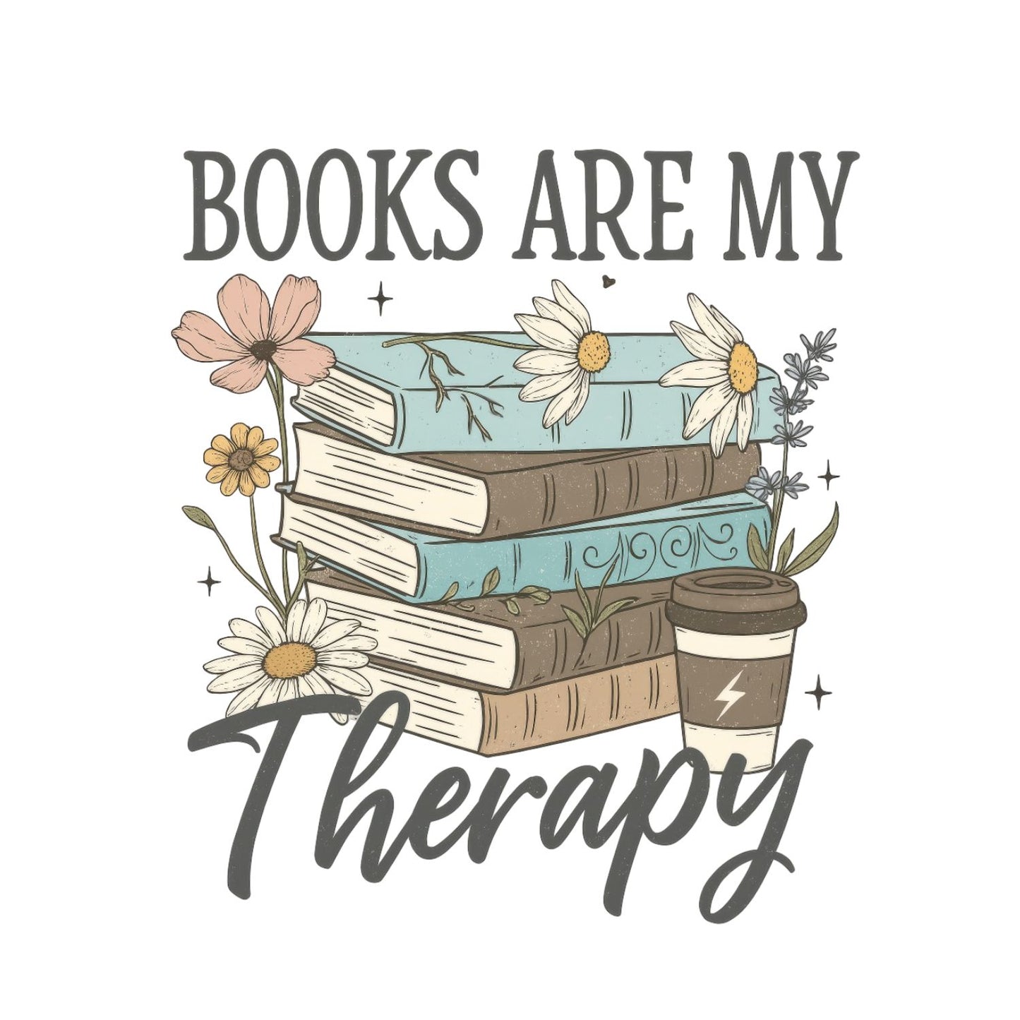 Books Are My Therapy T-shirt