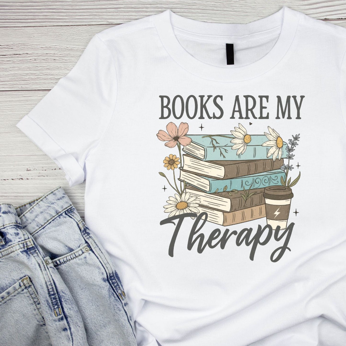 Books Are My Therapy T-shirt