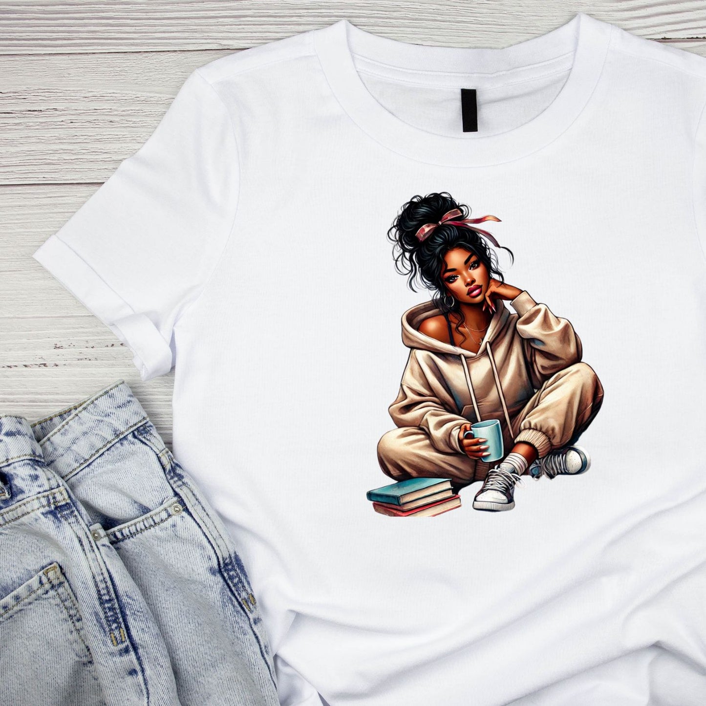 Sitting With Books T-shirt