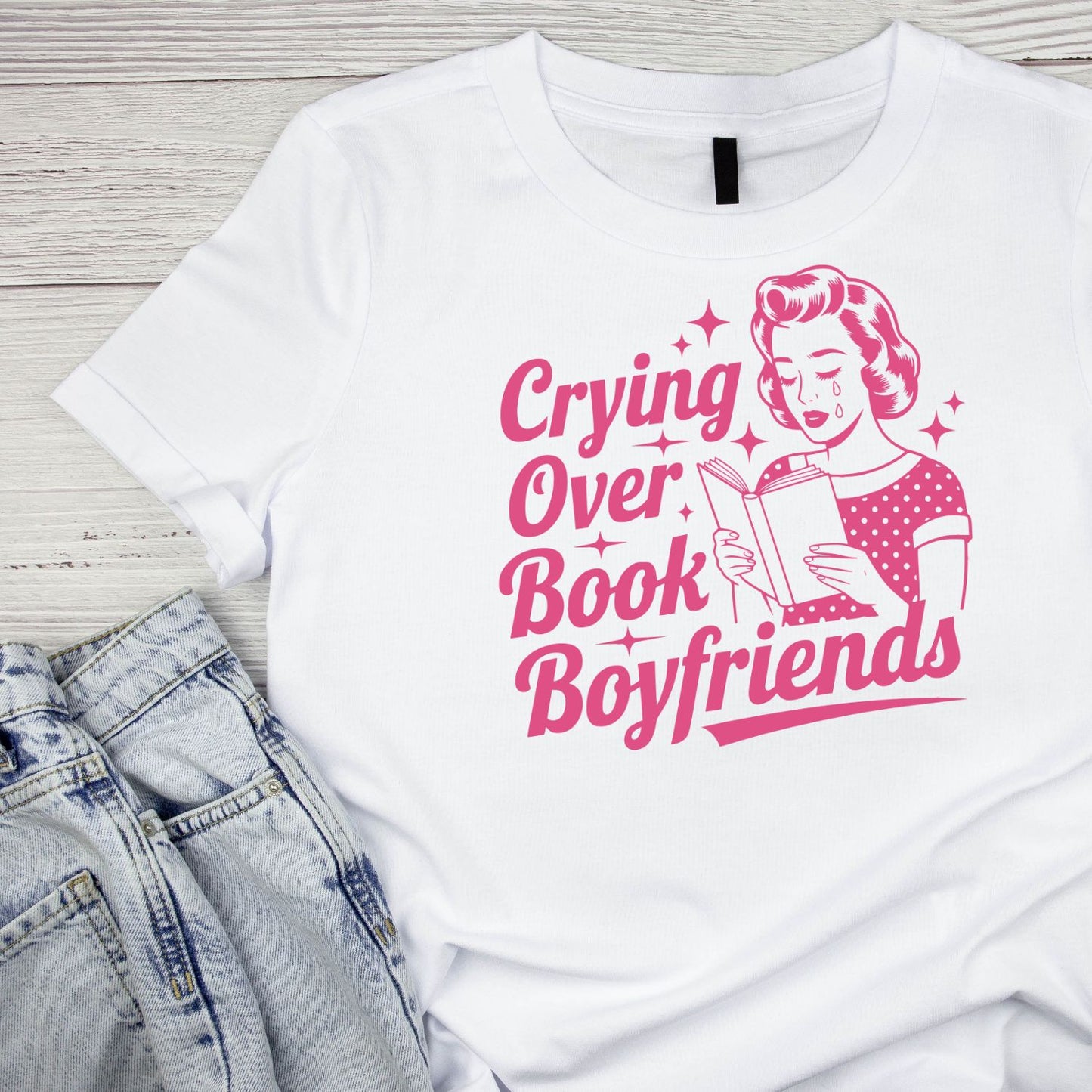 Crying Over Book Boyfriends T-shirt