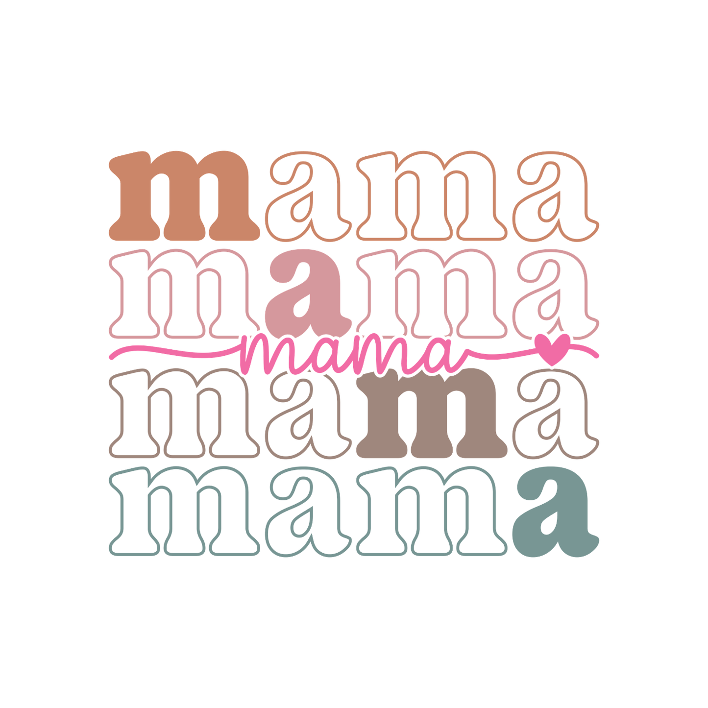 Mama Retro Stacked T-shirt | Mommy Graphic Tee | Mommy Printed Shirt | Mother’s Day