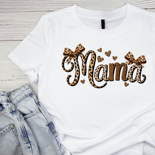 Mama Animal Print T-shirt | Mommy Graphic Tee | Mommy Printed Shirt | Mother’s Day