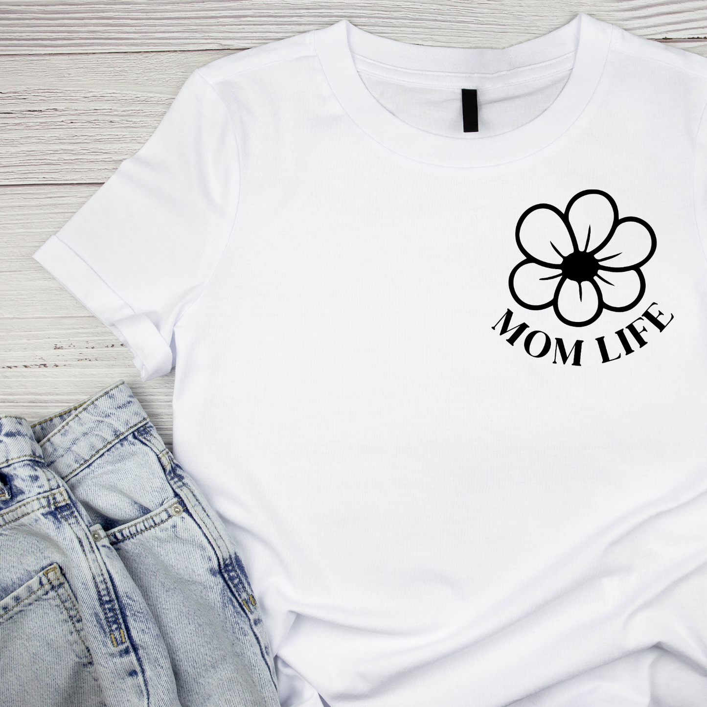 Mom Life (front) I Used To Be Cool Now I Just Argue With Miniature Versions of Myself (back) T-shirt | Mama Graphic Tee | Mommy Printed Shirt | Mother’s Day | Birthday