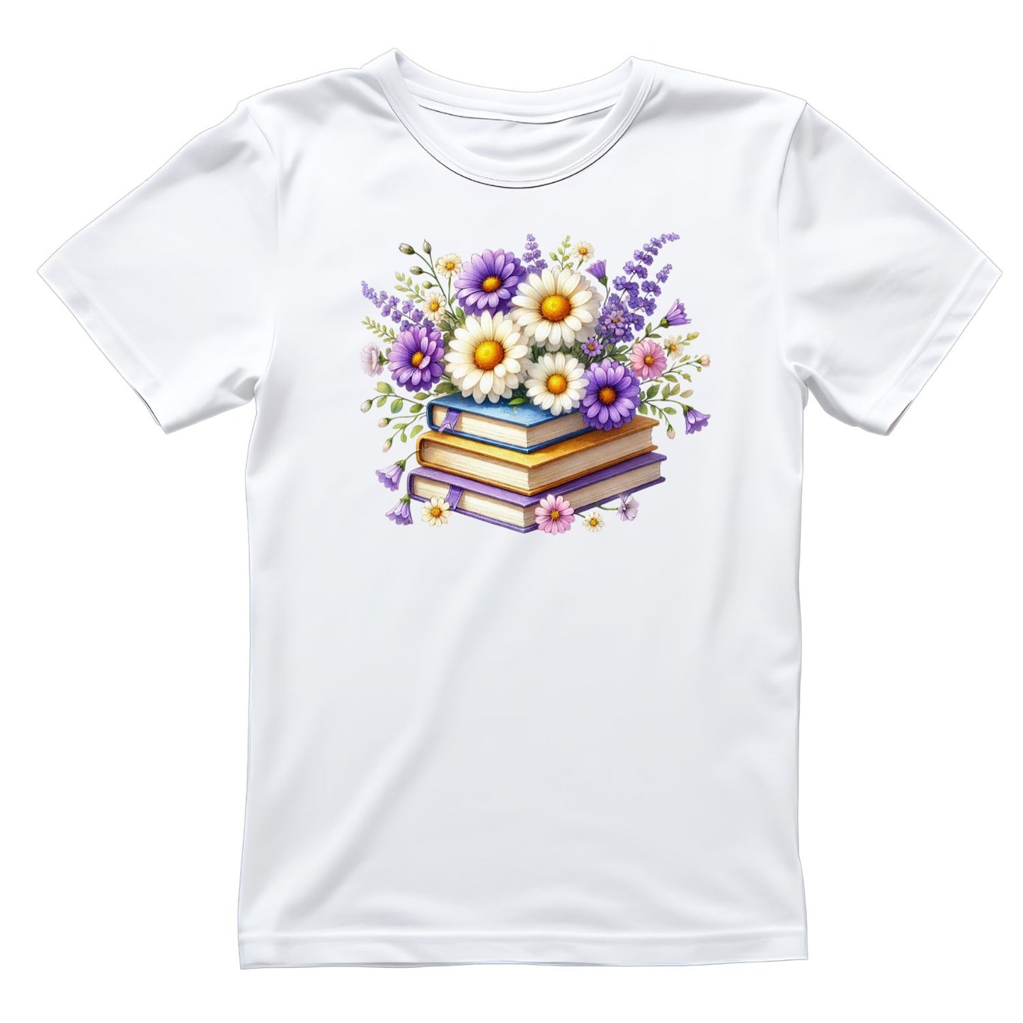 Floral Bouquet Vintage Books T-shirt