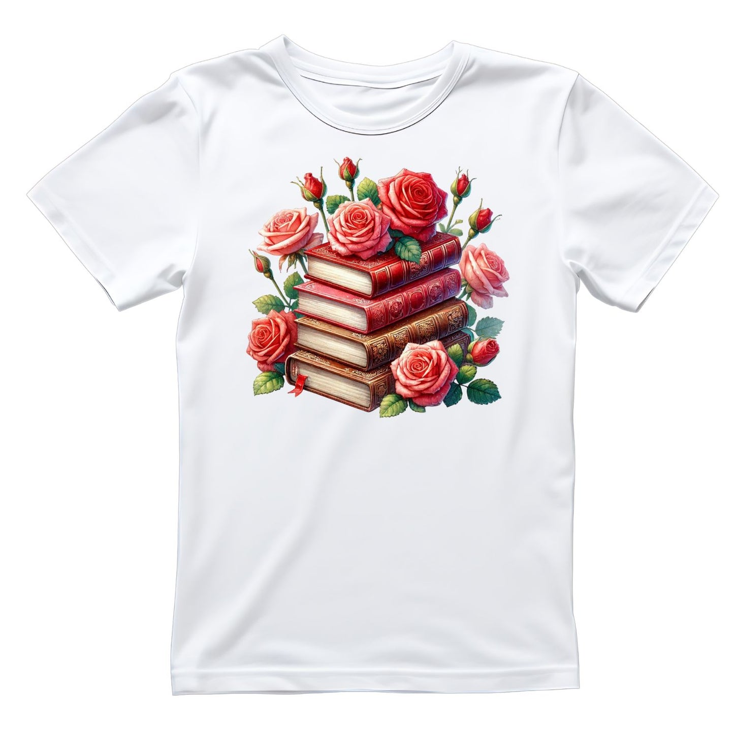 Red Roses Vintage Books T-shirt