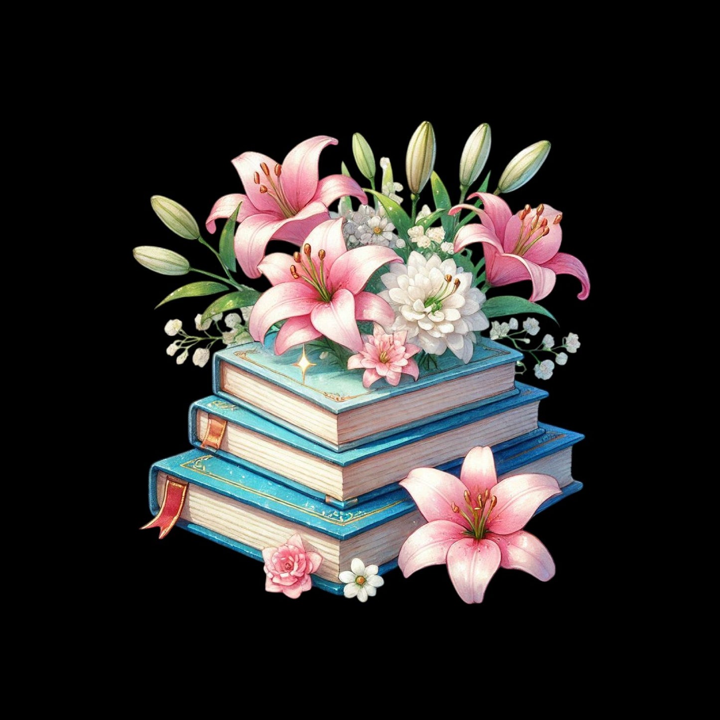 Lily’s Stacked Vintage Books T-shirt