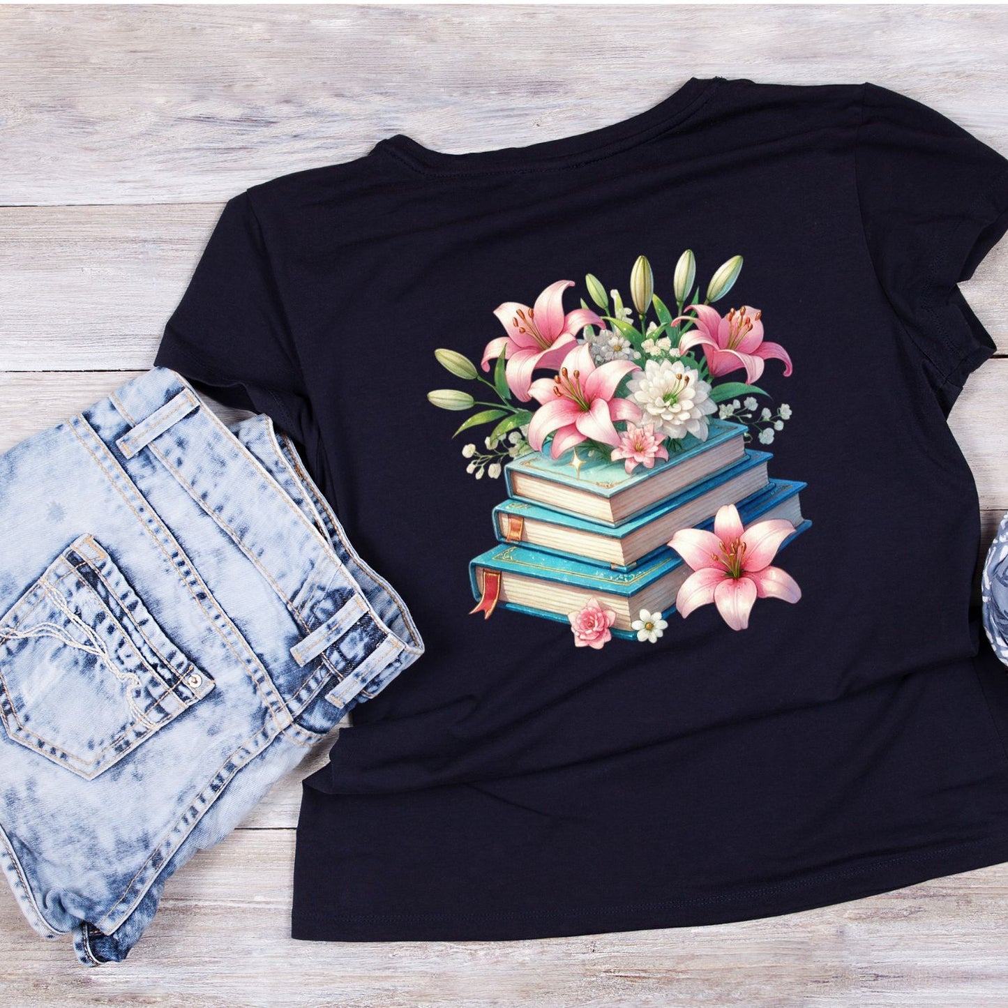Lily’s Stacked Vintage Books T-shirt