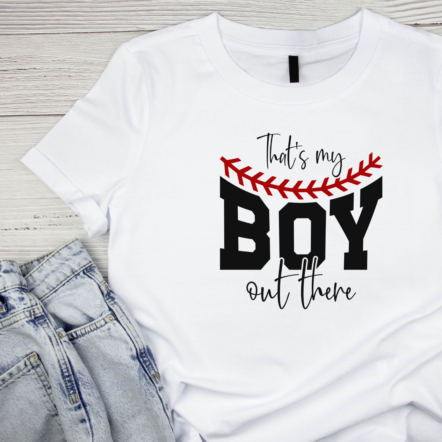 That’s My Boy Out There Baseball T-shirt | Parent Graphic Tee | Printed Shirt | Sports