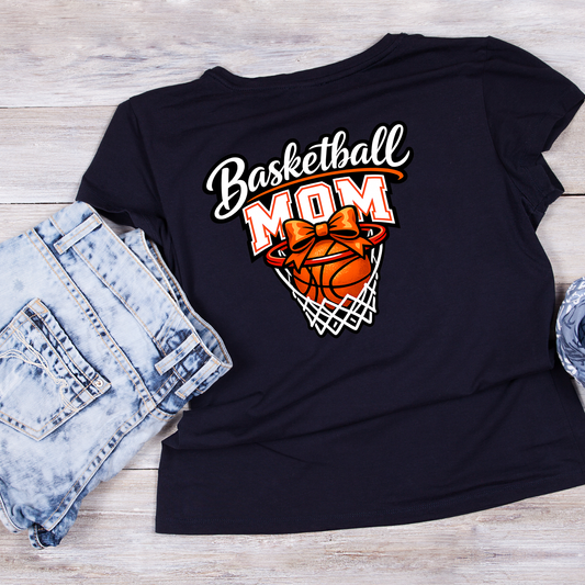 Basketball Mom T-shirt | Sports Graphic Tee | Mother Printed Shirt