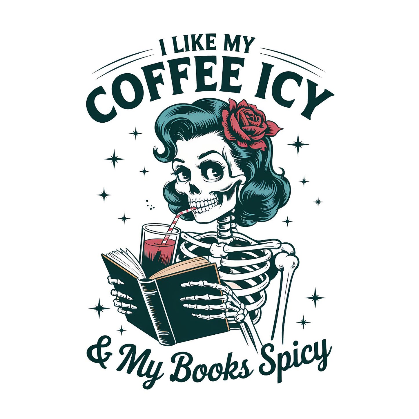 I Like My Coffee & My Books Spicy T-shirt