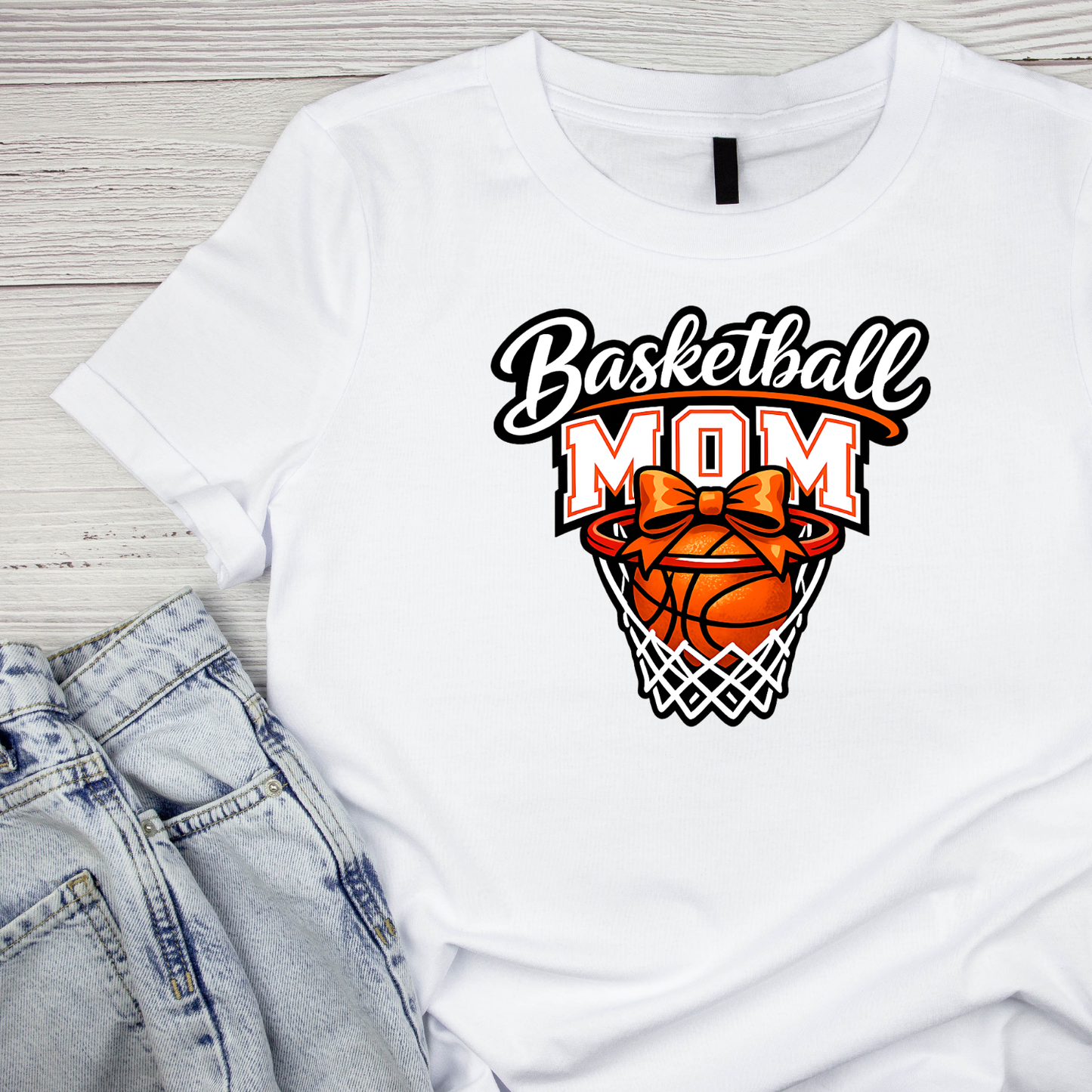 Basketball Mom T-shirt | Sports Graphic Tee | Mother Printed Shirt
