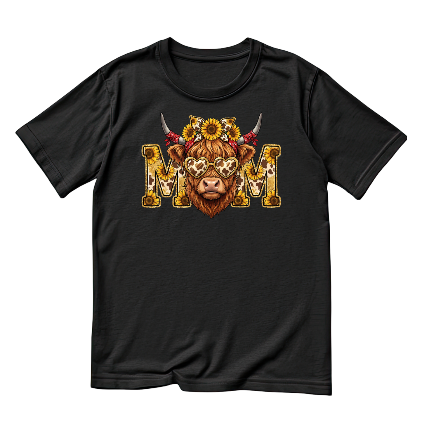 Mom Highland CowT-shirt | Sports Graphic Tee | Mother Printed Shirt