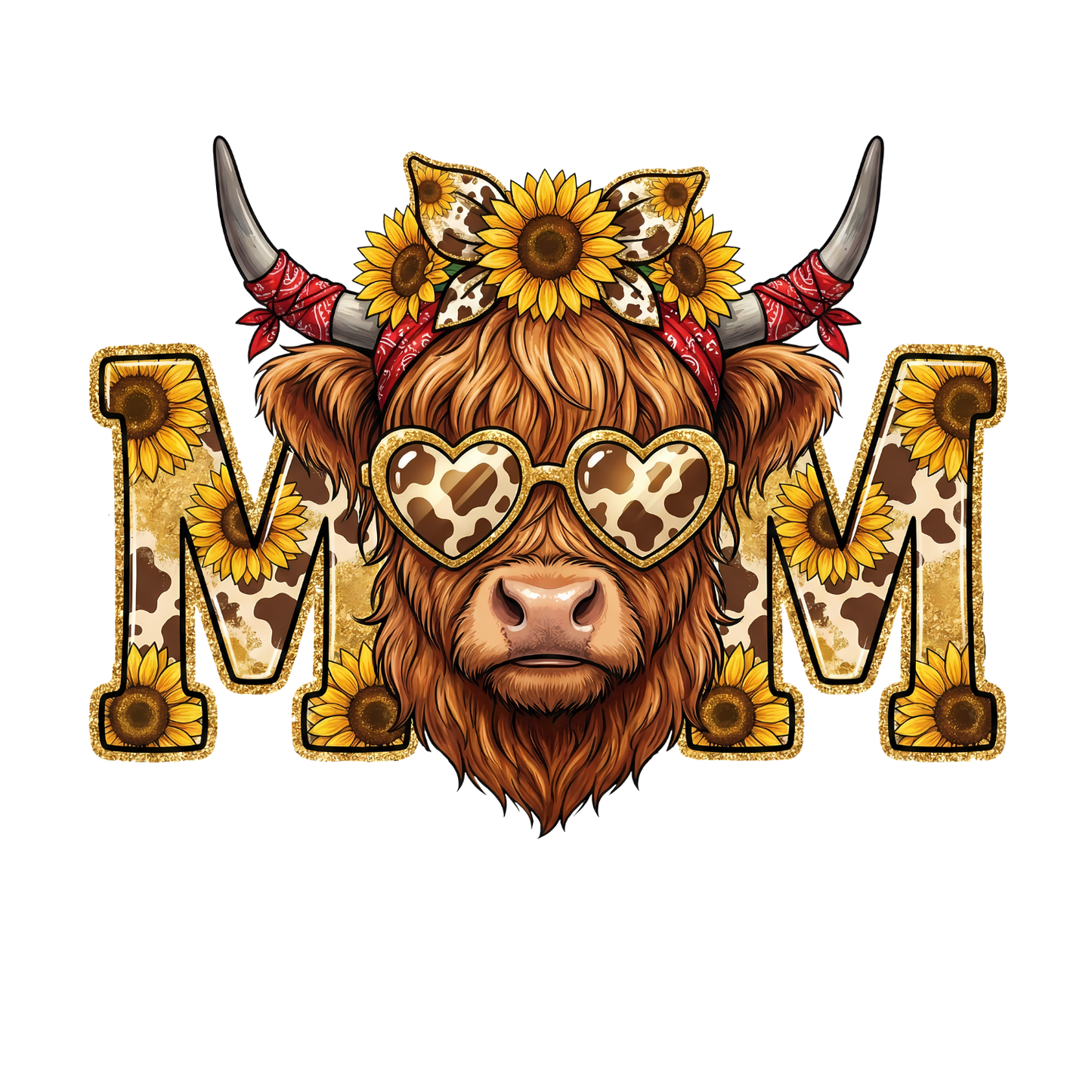 Mom Highland CowT-shirt | Sports Graphic Tee | Mother Printed Shirt