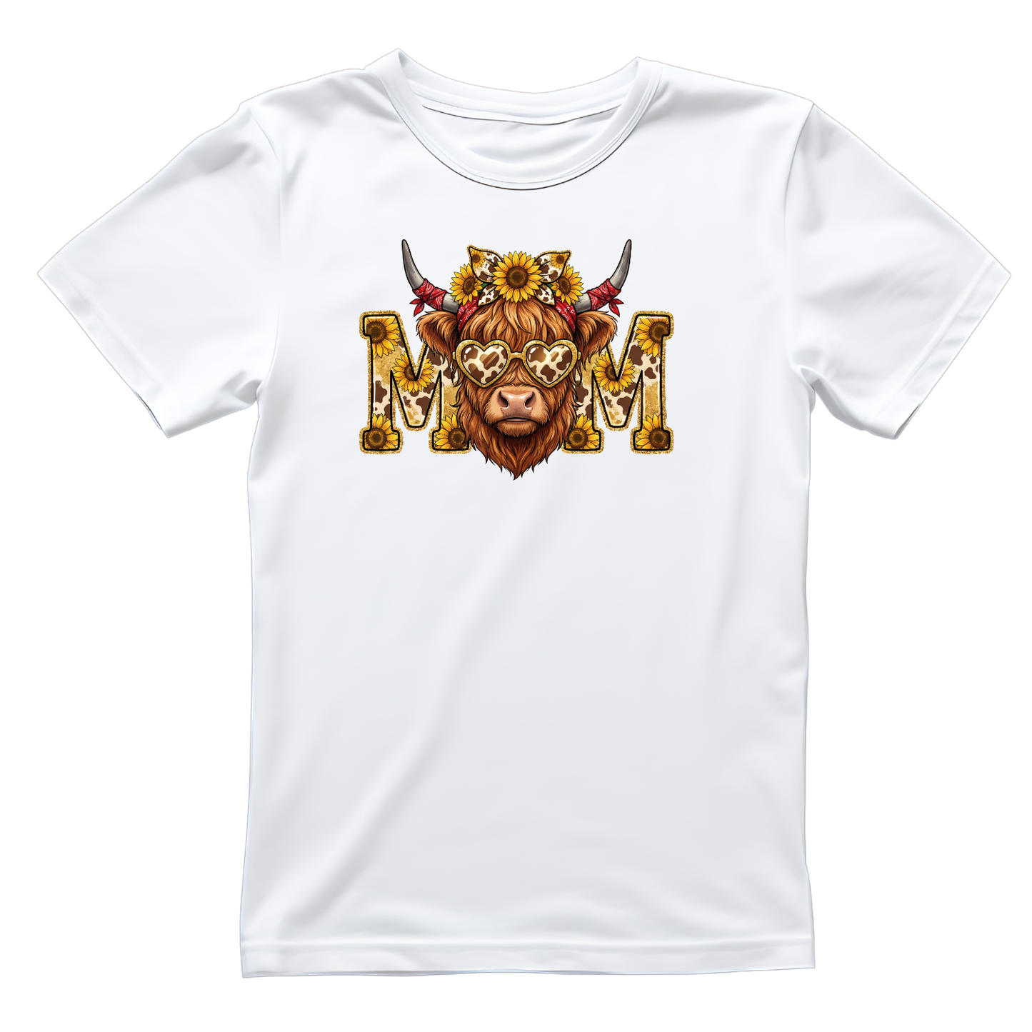 Mom Highland CowT-shirt | Sports Graphic Tee | Mother Printed Shirt