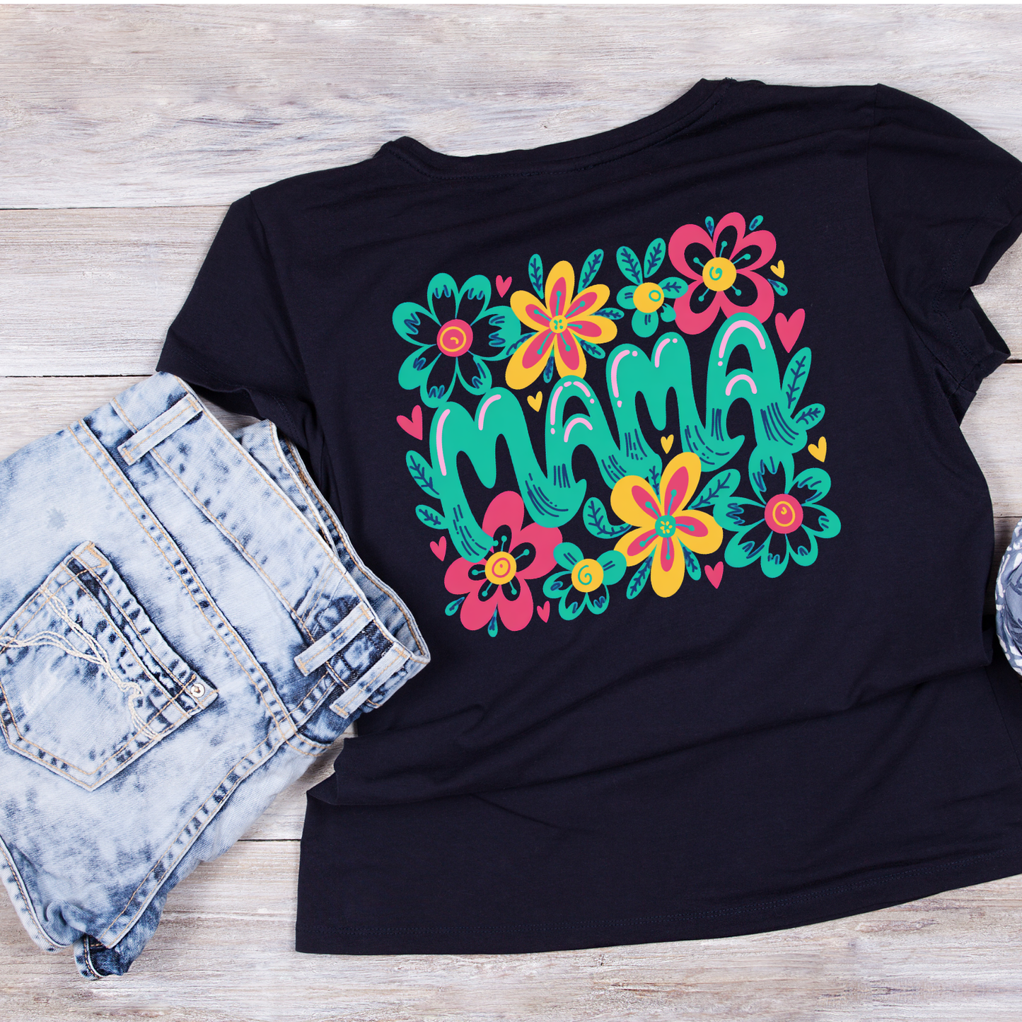 Dummer Floral Bright Mama T-shirt | Mommy Graphic Tee | Mommy Printed Shirt | Mother’s Day | Birthday