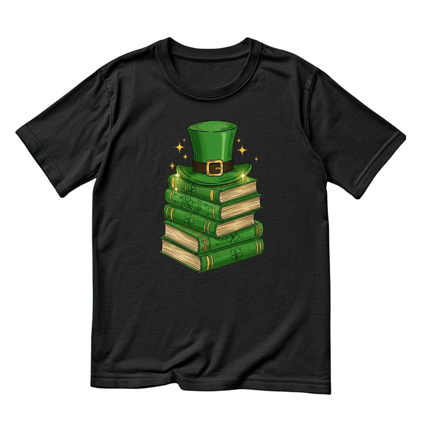 St. Patrick’s Day Stacked Books T-shirt | Reading | Bookworm