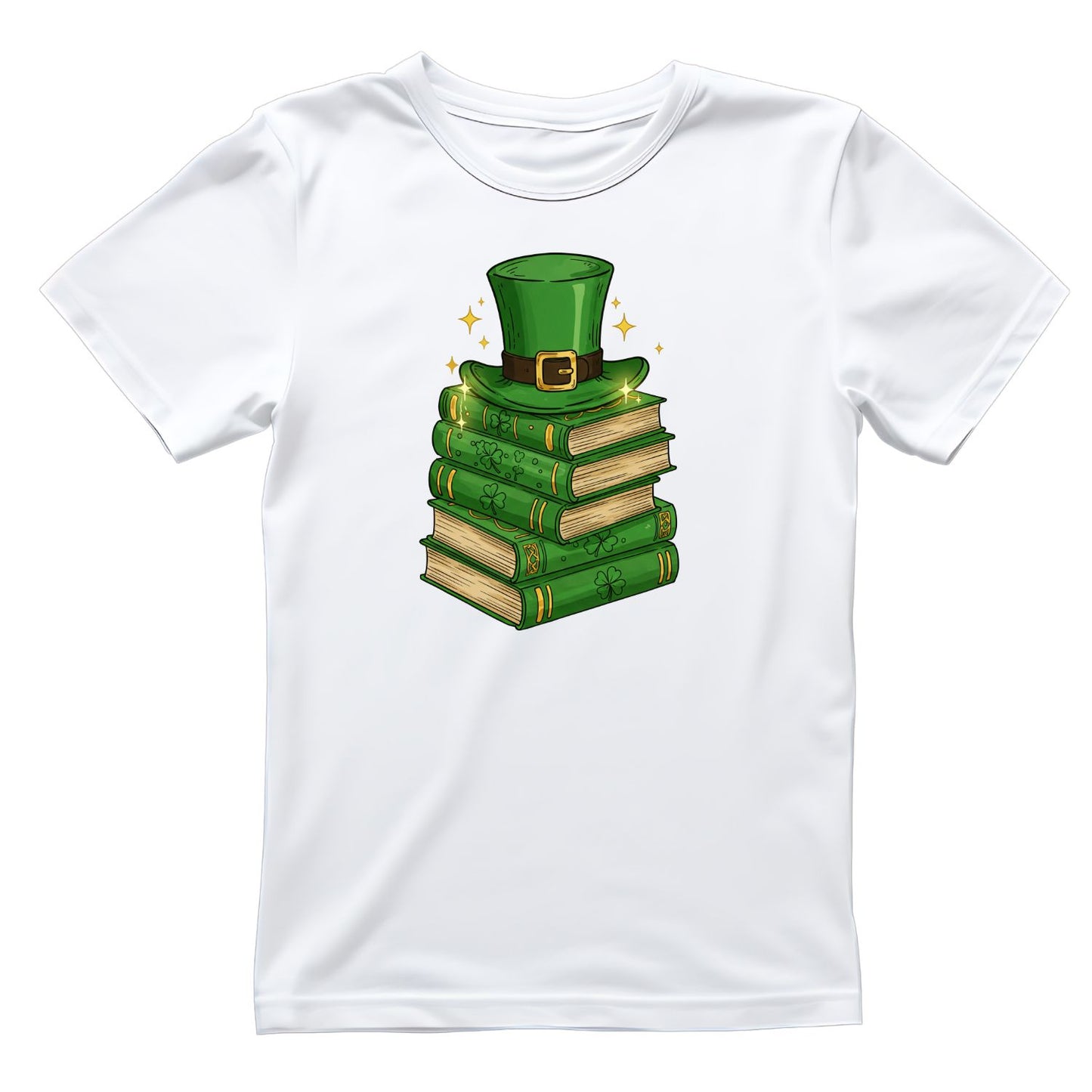 St. Patrick’s Day Stacked Books T-shirt | Reading | Bookworm