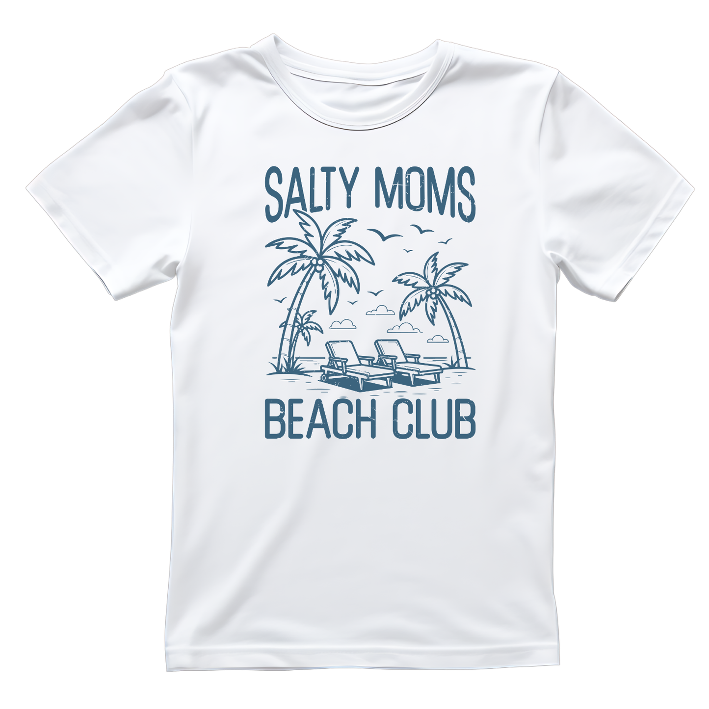 Salty Moms Beach Club T-shirt | Mama Graphic Tee | Mommy Printed Shirt | Mother’s Day | Birthday