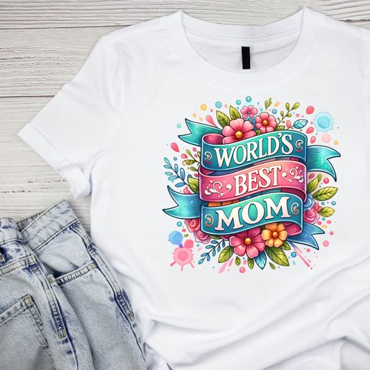 World’s Best Mom T-shirt | Mama Graphic Tee | Mommy Printed Shirt | Mother’s Day | Birthday