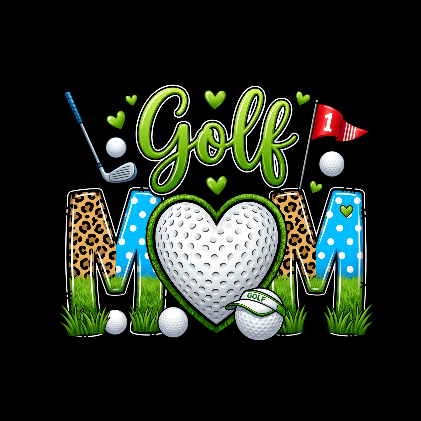 Golf Mom T-shirt | Sports Graphic Tee | Mother Printed Shirt |