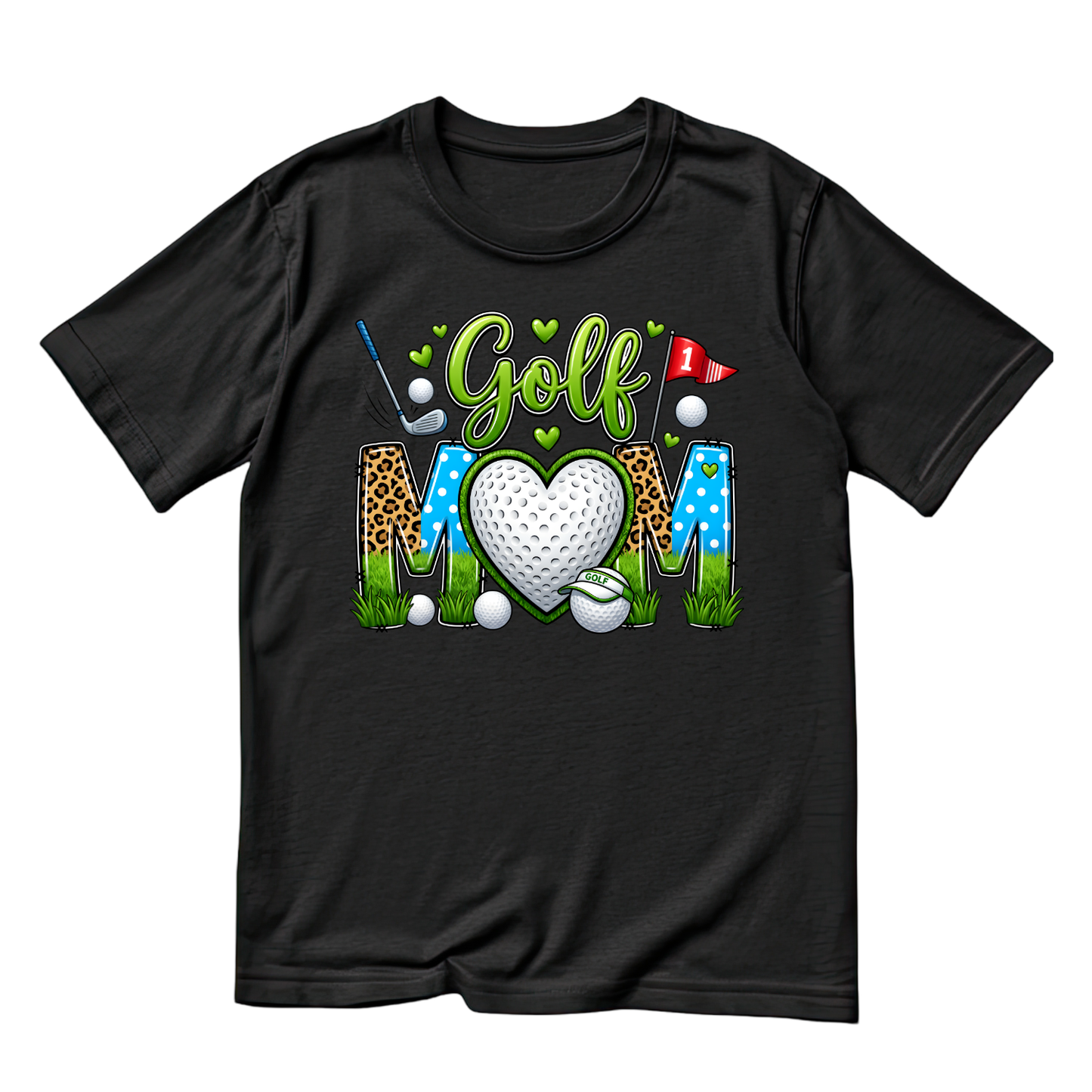 Golf Mom T-shirt | Sports Graphic Tee | Mother Printed Shirt |