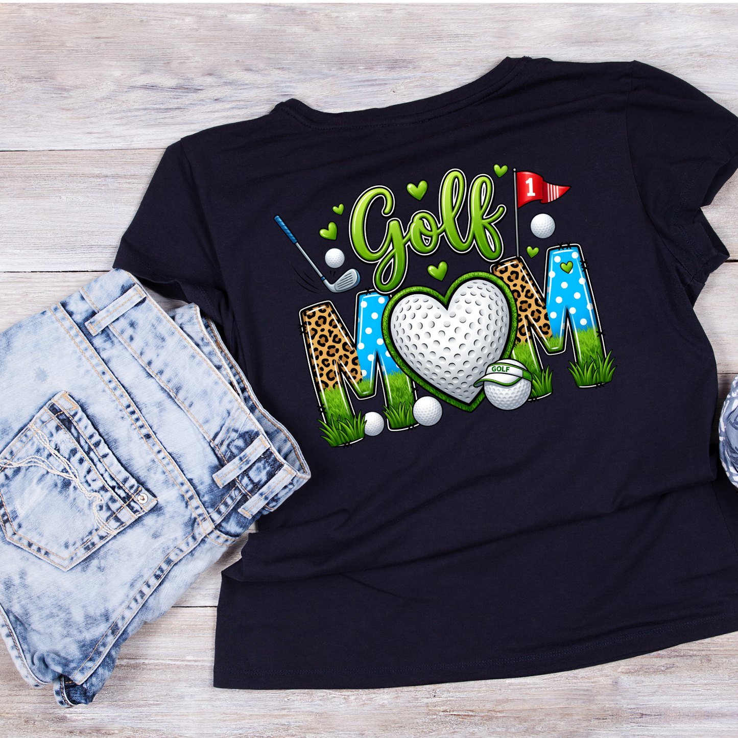 Golf Mom T-shirt | Sports Graphic Tee | Mother Printed Shirt |