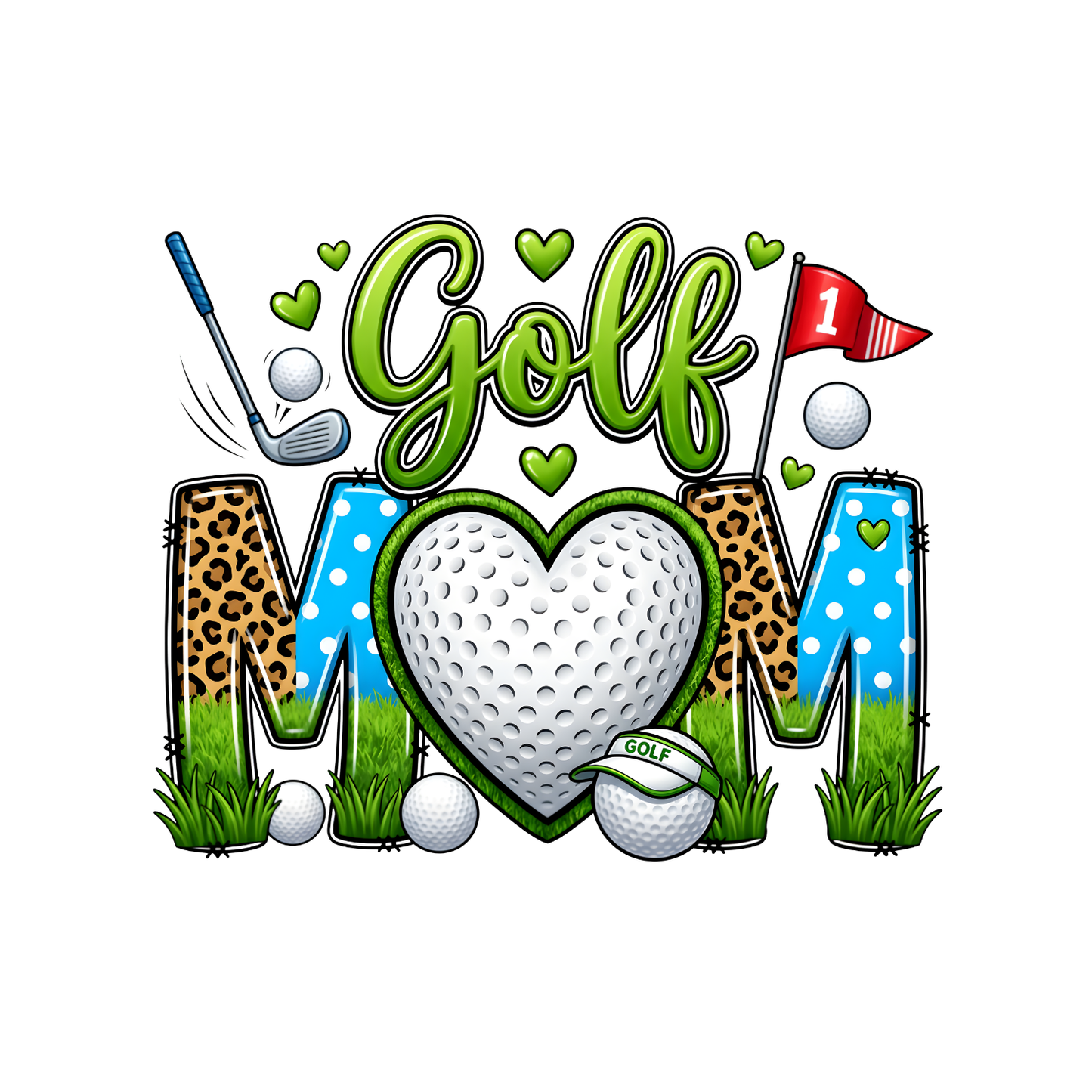 Golf Mom T-shirt | Sports Graphic Tee | Mother Printed Shirt |