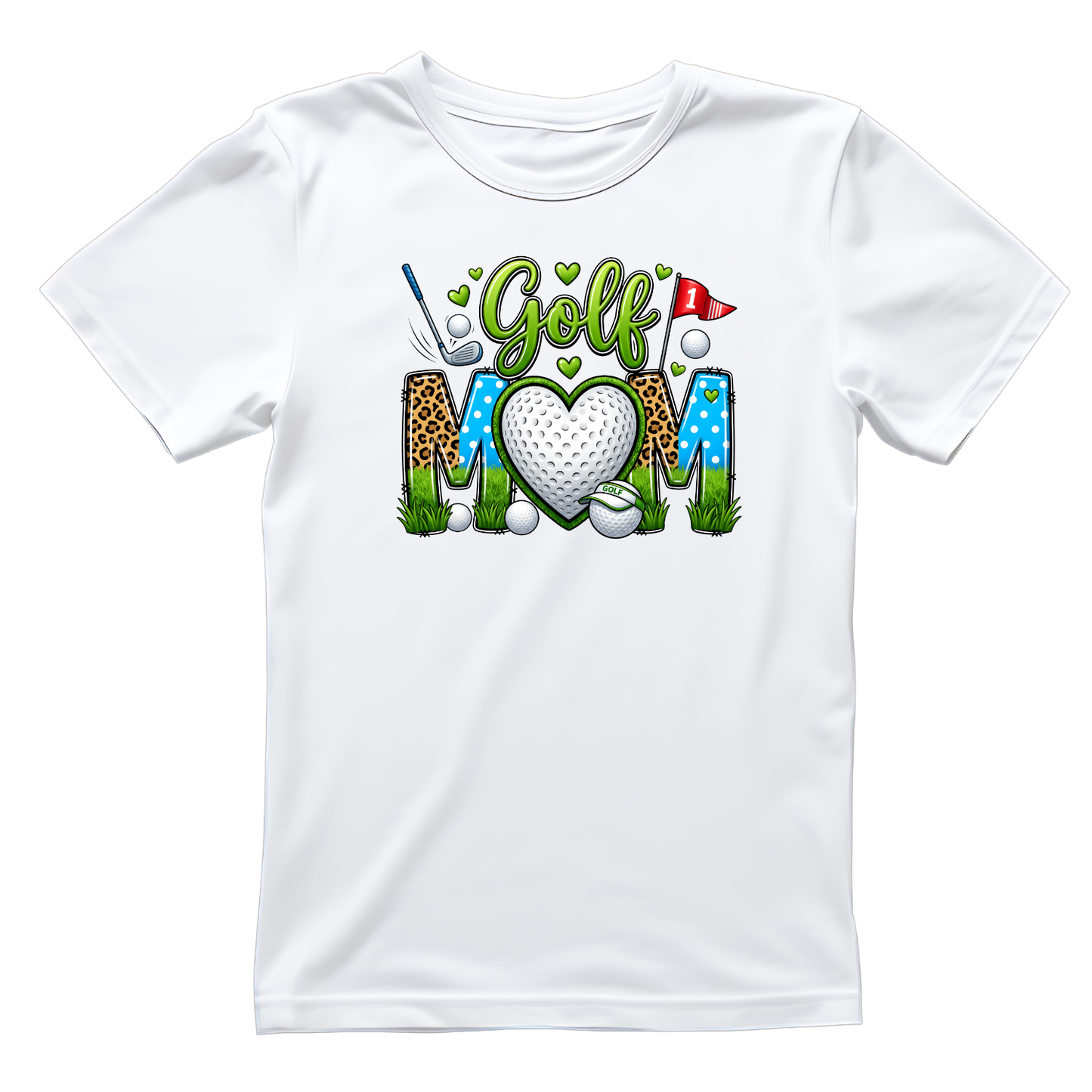 Golf Mom T-shirt | Sports Graphic Tee | Mother Printed Shirt |